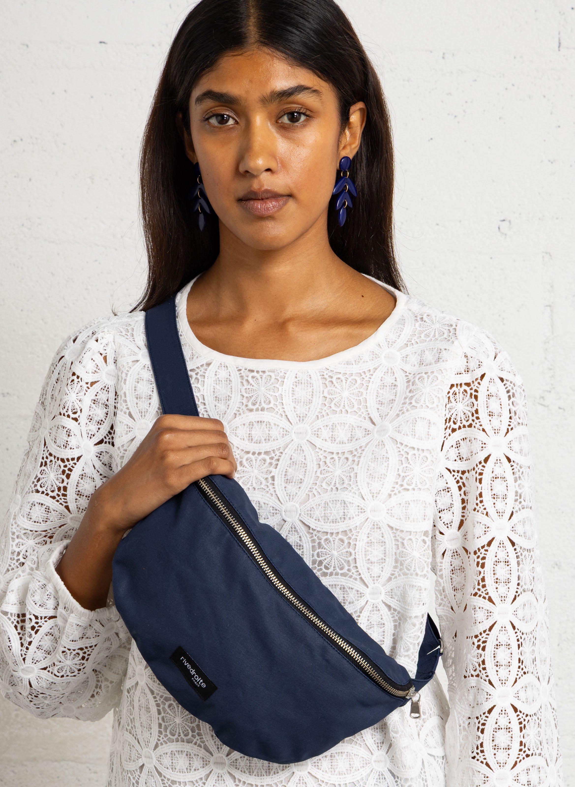Denim waist bag RIVEDROITE PARIS Blue