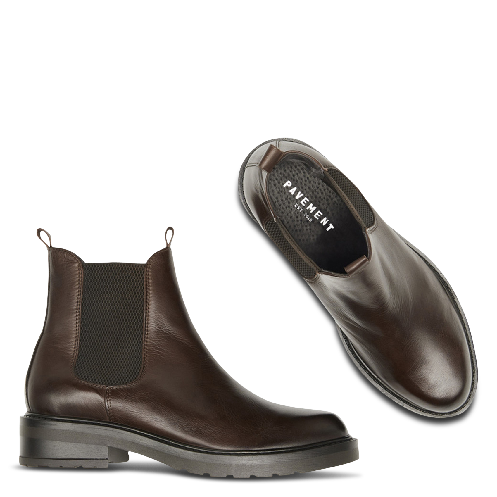 Leather mid-calf boots PAVEMENT Brown
