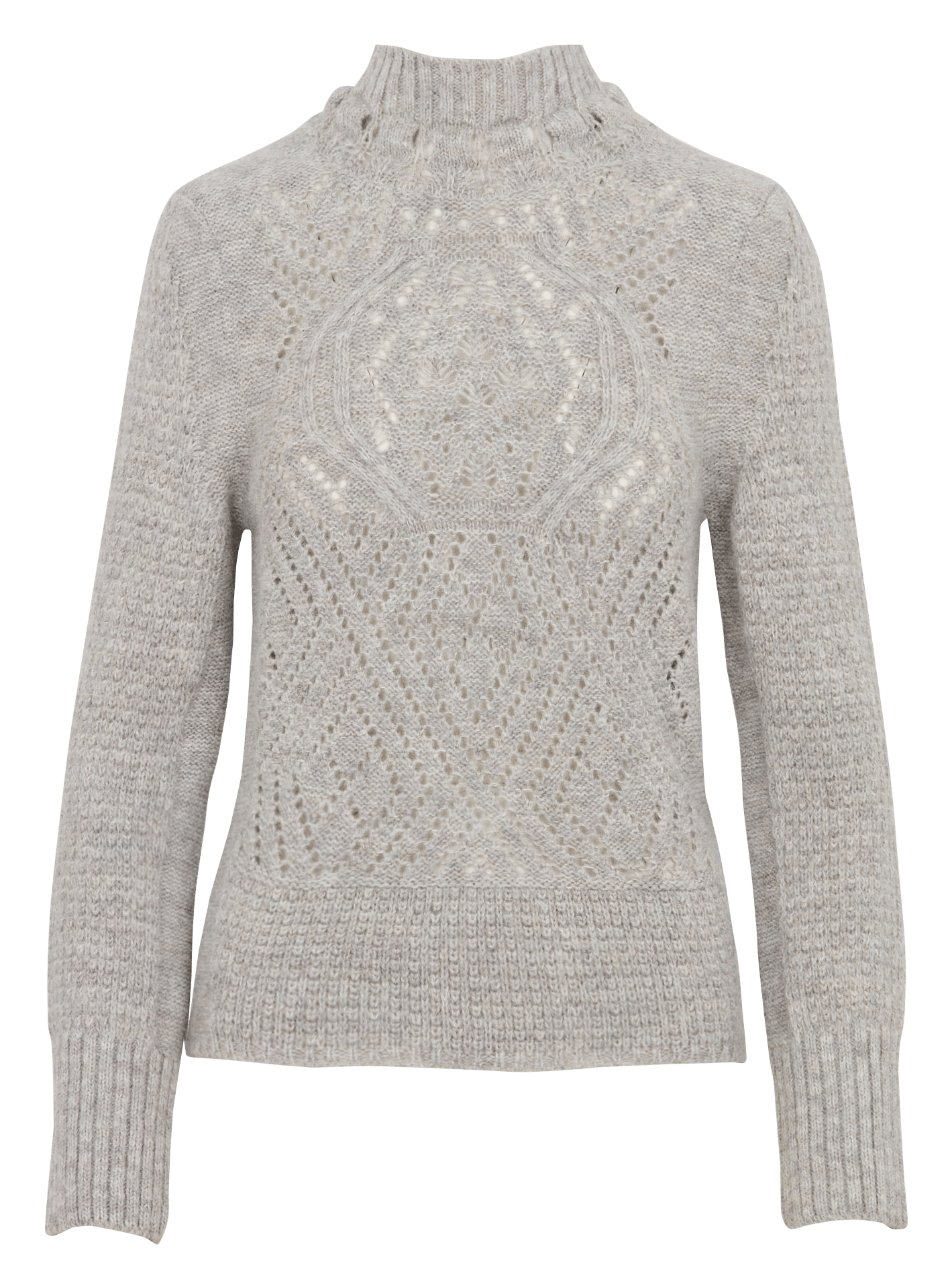 Eng anliegender Wollmix-Pullover COTELAC Grau