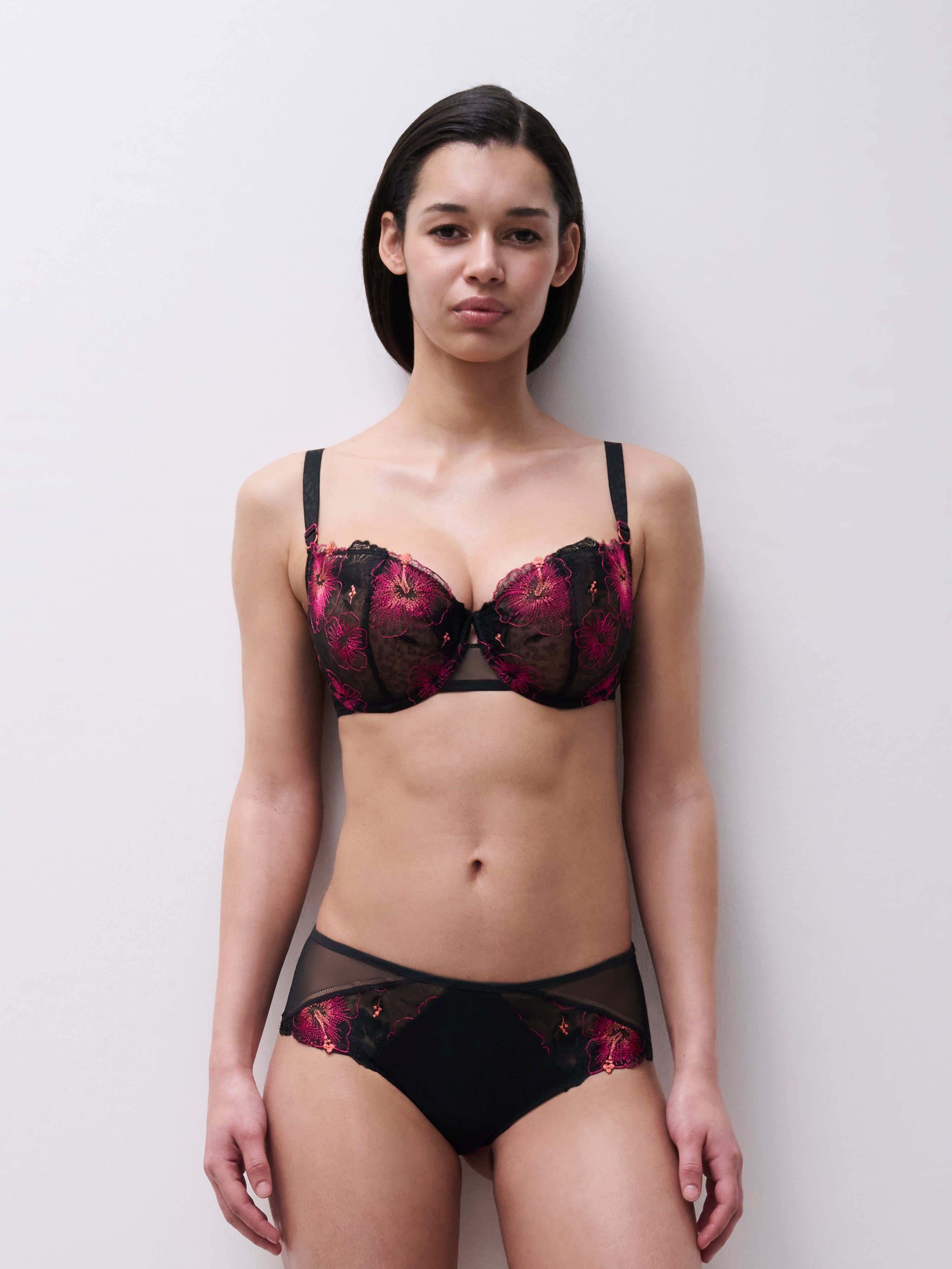 Balconette bra with embroidery CHANTELLE PULP Blue