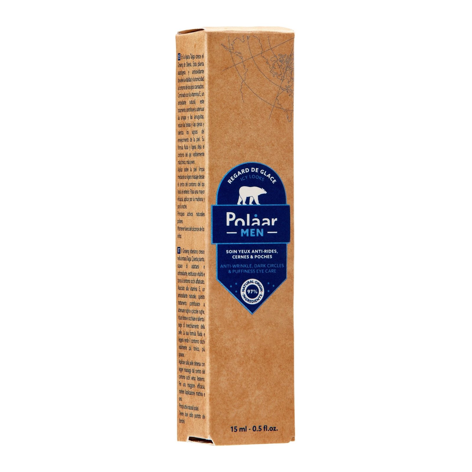 Men - Icy Looks Anti-Wrinkle, Dark Circles & Puffiness Eye Care with Siberian Ginseng POLAAR No color