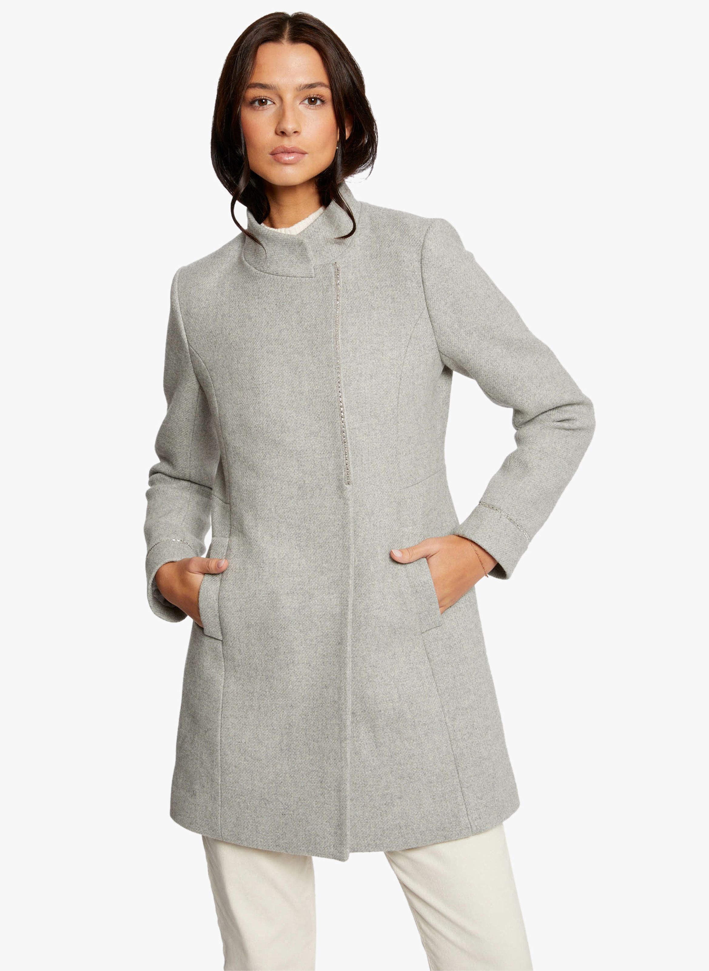 Manteau gris cintré new arrivals