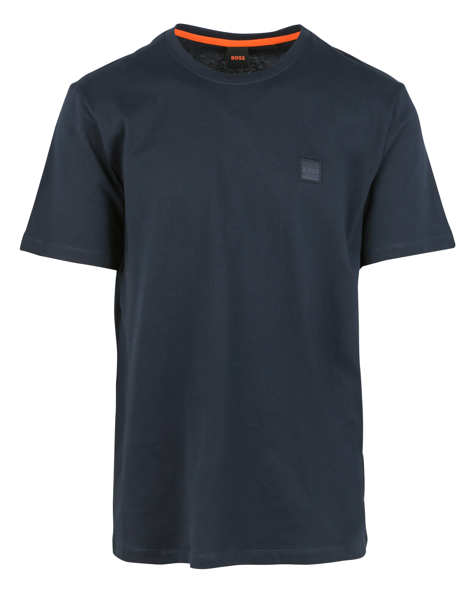 Short-sleeved round-neck cotton T-shirt BOSS Blue