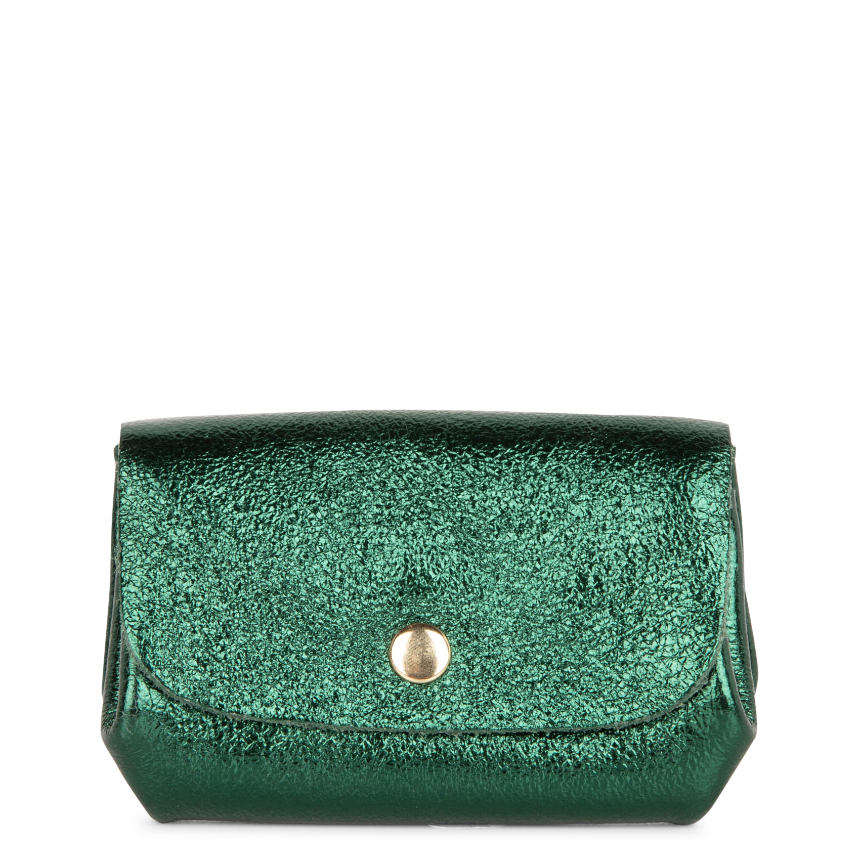 Metallic leather wallet AU PRINTEMPS PARIS Green