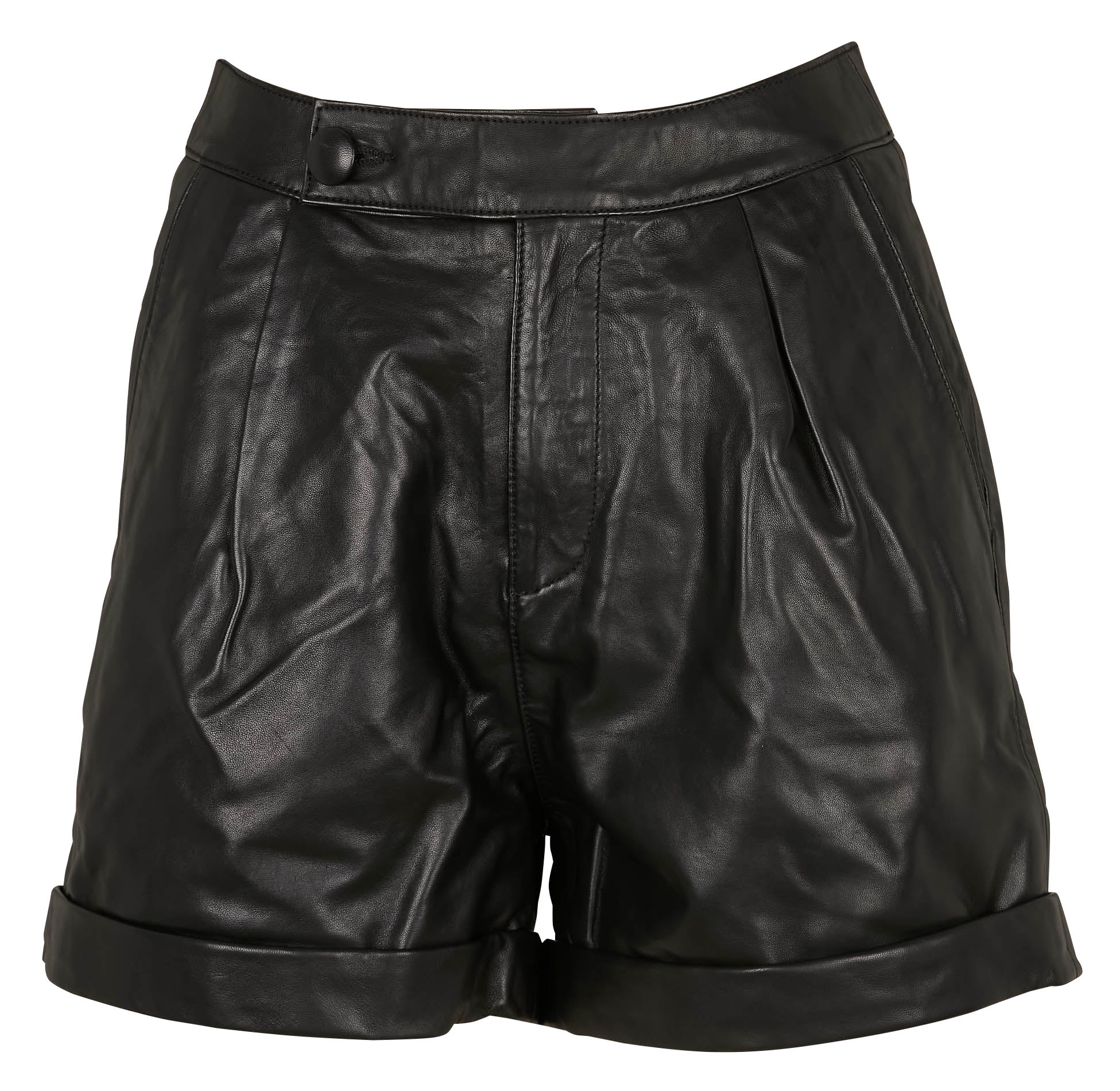 Gerade geschnittene Ledershorts LA PETITE ETOILE Schwarz