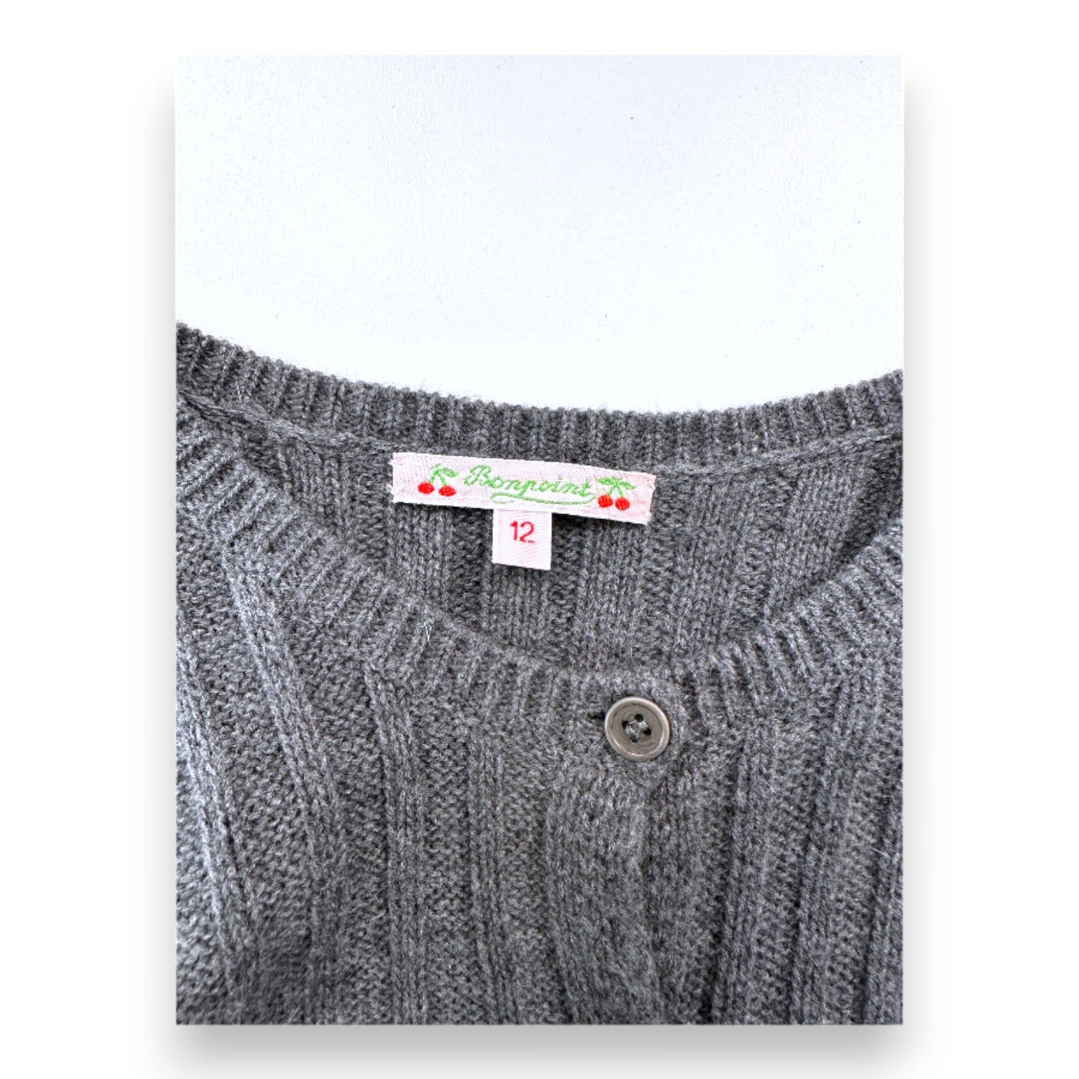 Grey Kids Cardigan - 12 years BONPOINT - Seconde Main Grey