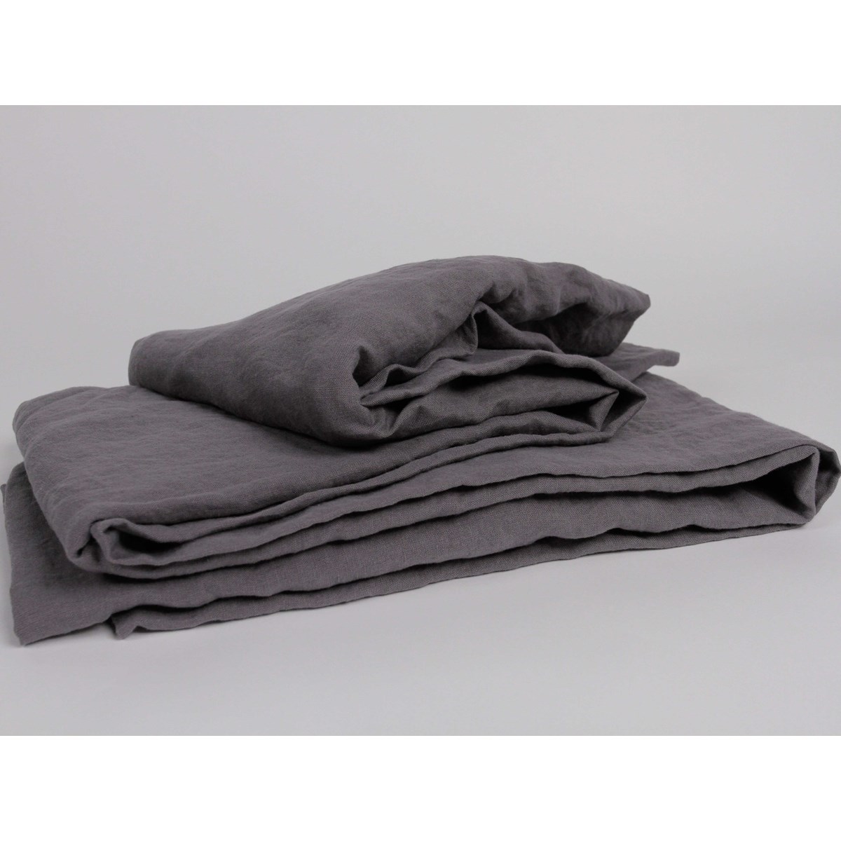 Washed linen fitted sheet TODAY LINGE DE MAISON Grey