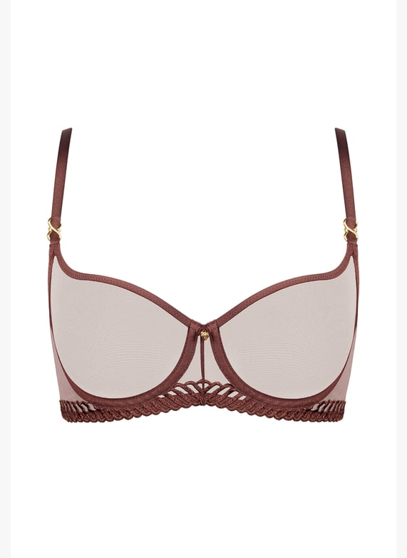 Underwired demi-cup bra | Brown by AUBADE Underwired demi-cup bra Brown