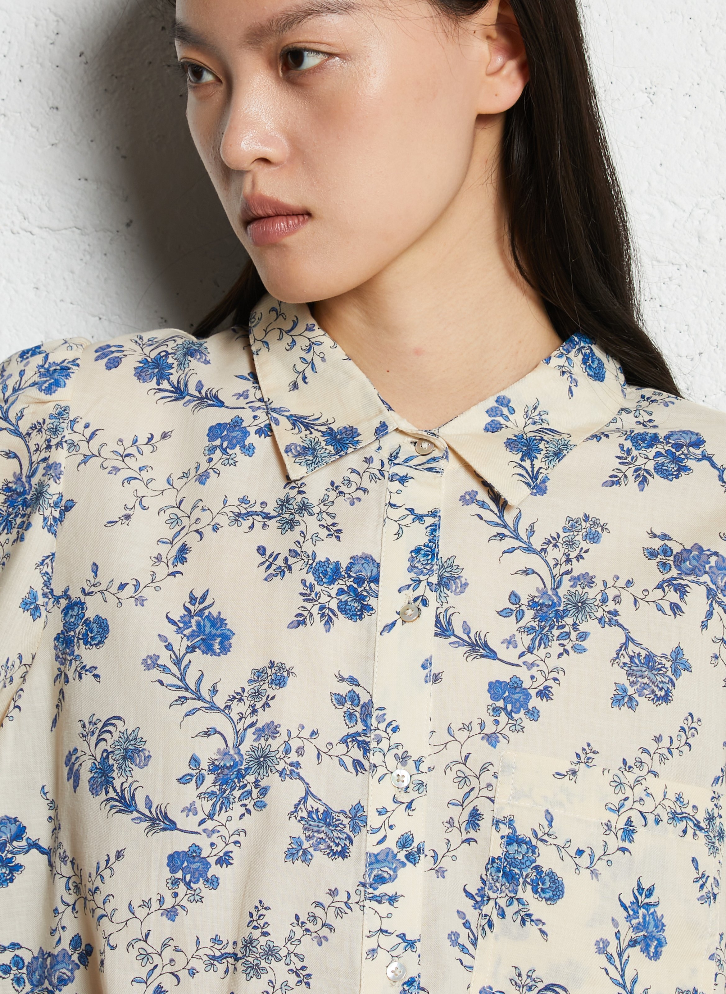 Klassisches Baumwollhemd EMILE ET IDA Blau