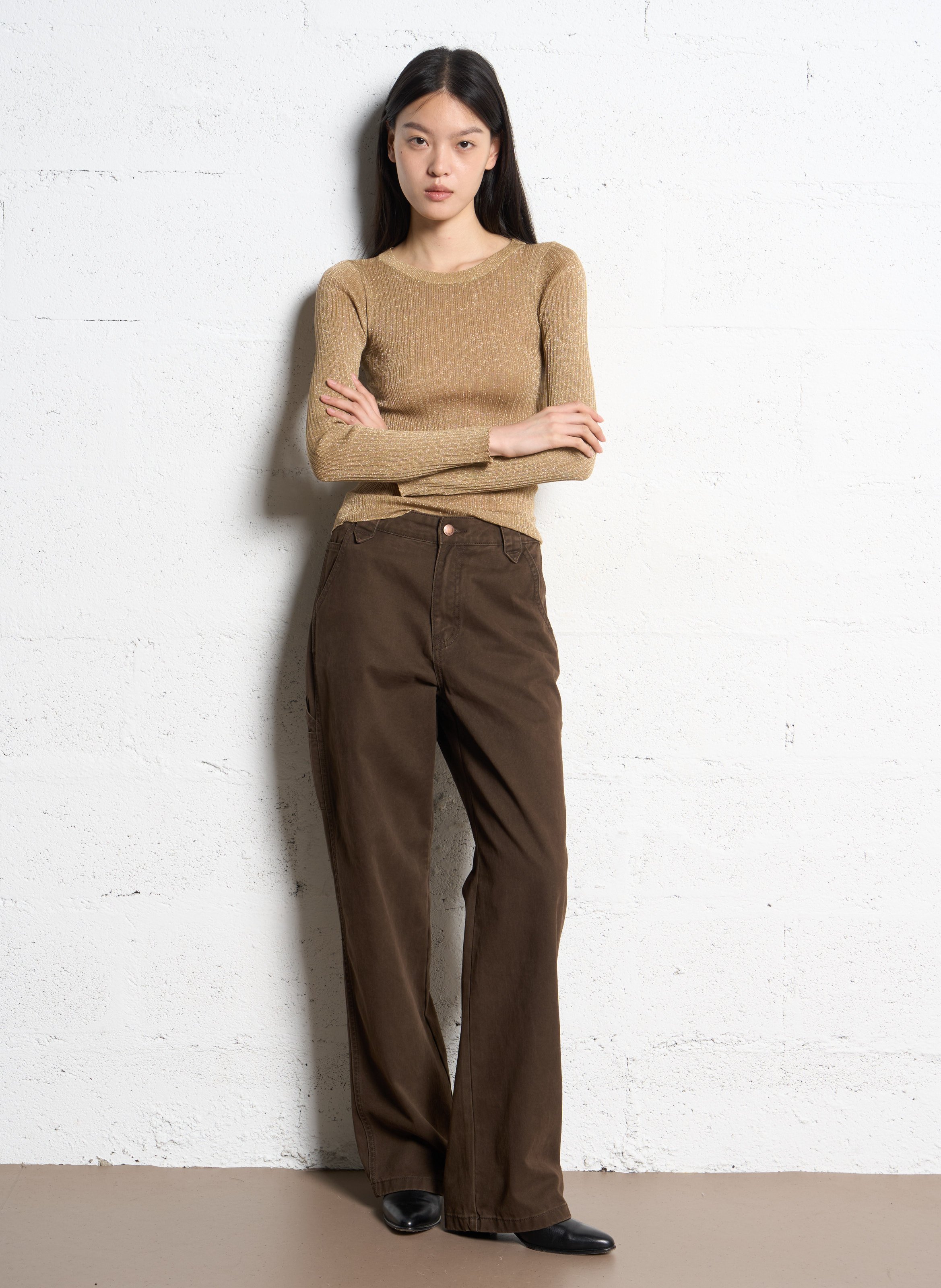 Pull col rond  SUNCOO Doré