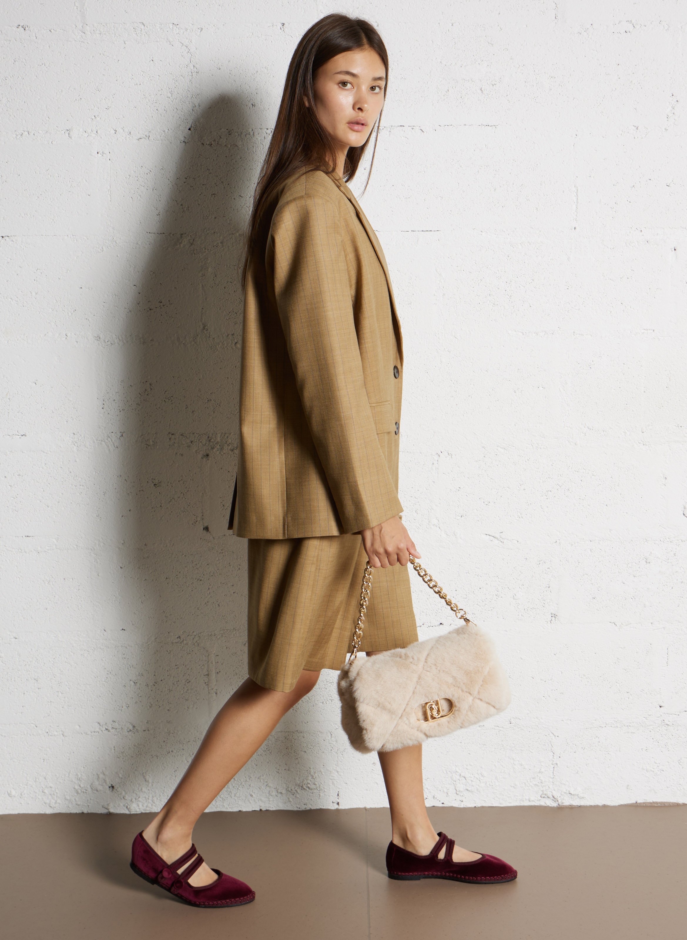 Sac bandoulière en fausse fourrure LIU JO Blanc