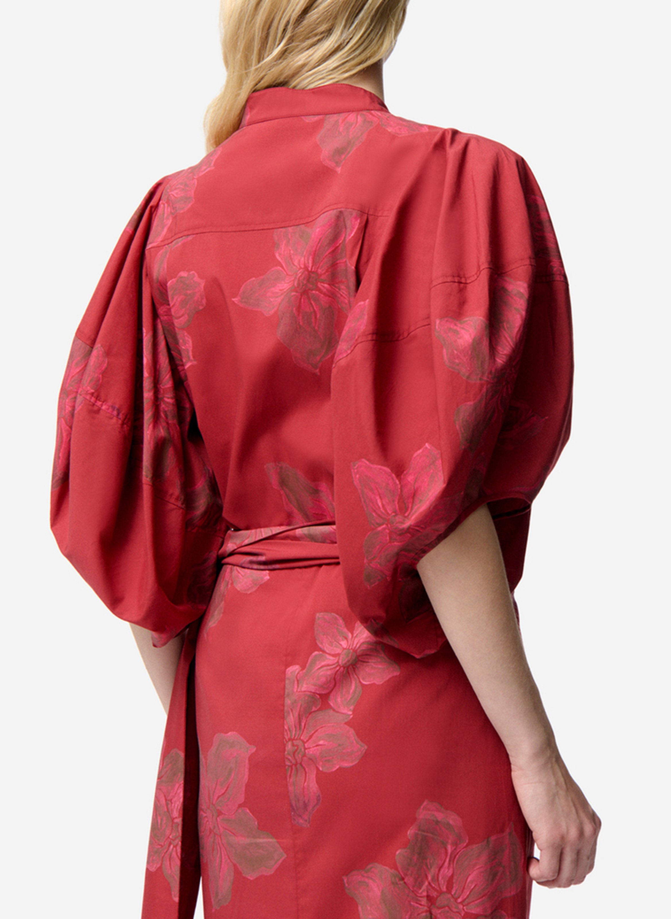 Gedrukte blouse met pofmouwen VANESSA BRUNO Rood