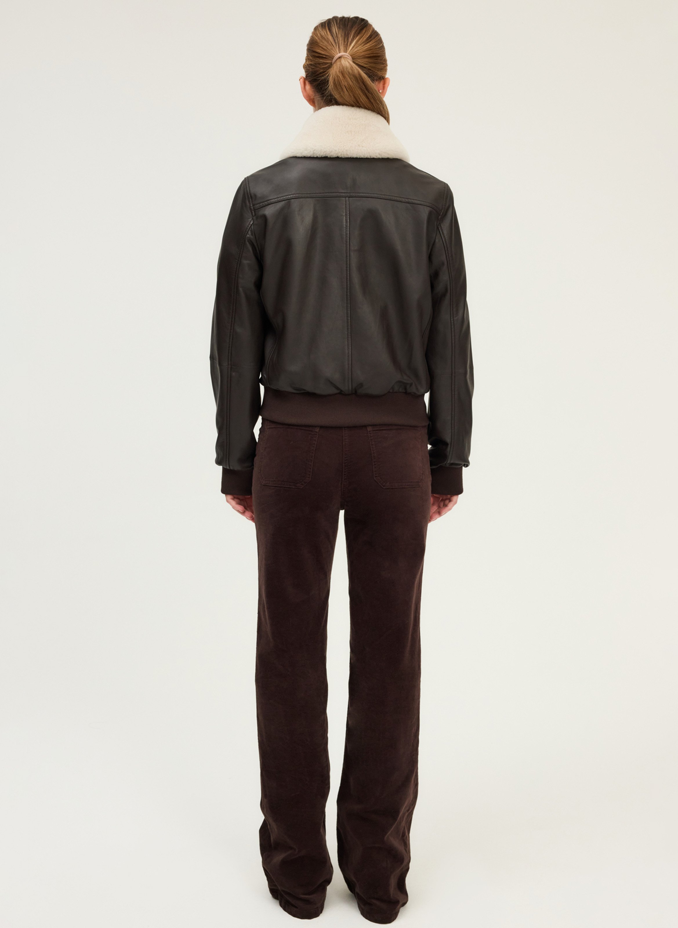 Blouson en cuir PABLO Marron