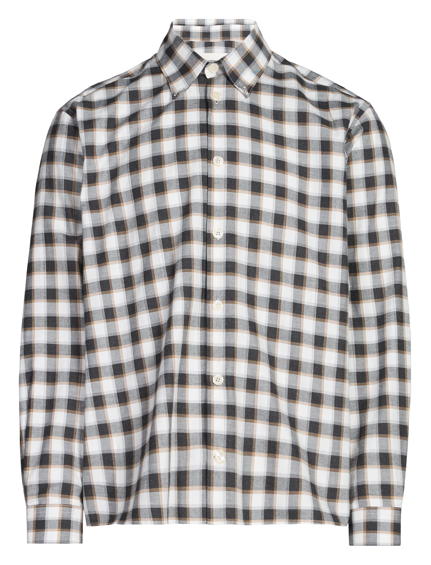 Straight checked shirt SAISON 1865 Grey