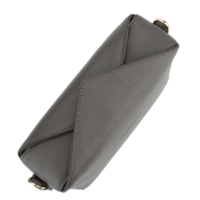 Sac porté épaule - toile enduite garnie cuir de vachette POURCHET Gris