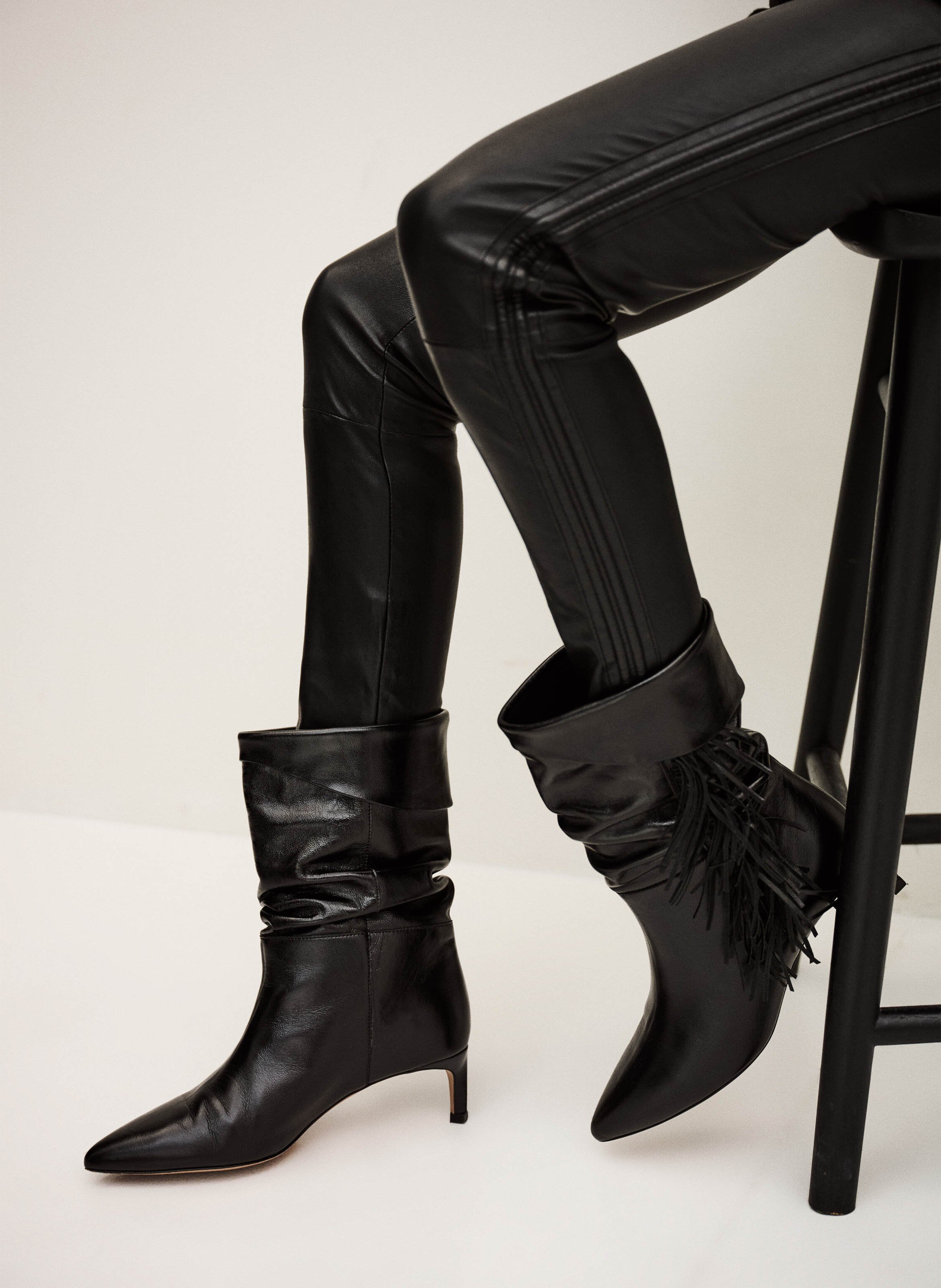 Bottines en cuir BA&SH Noir