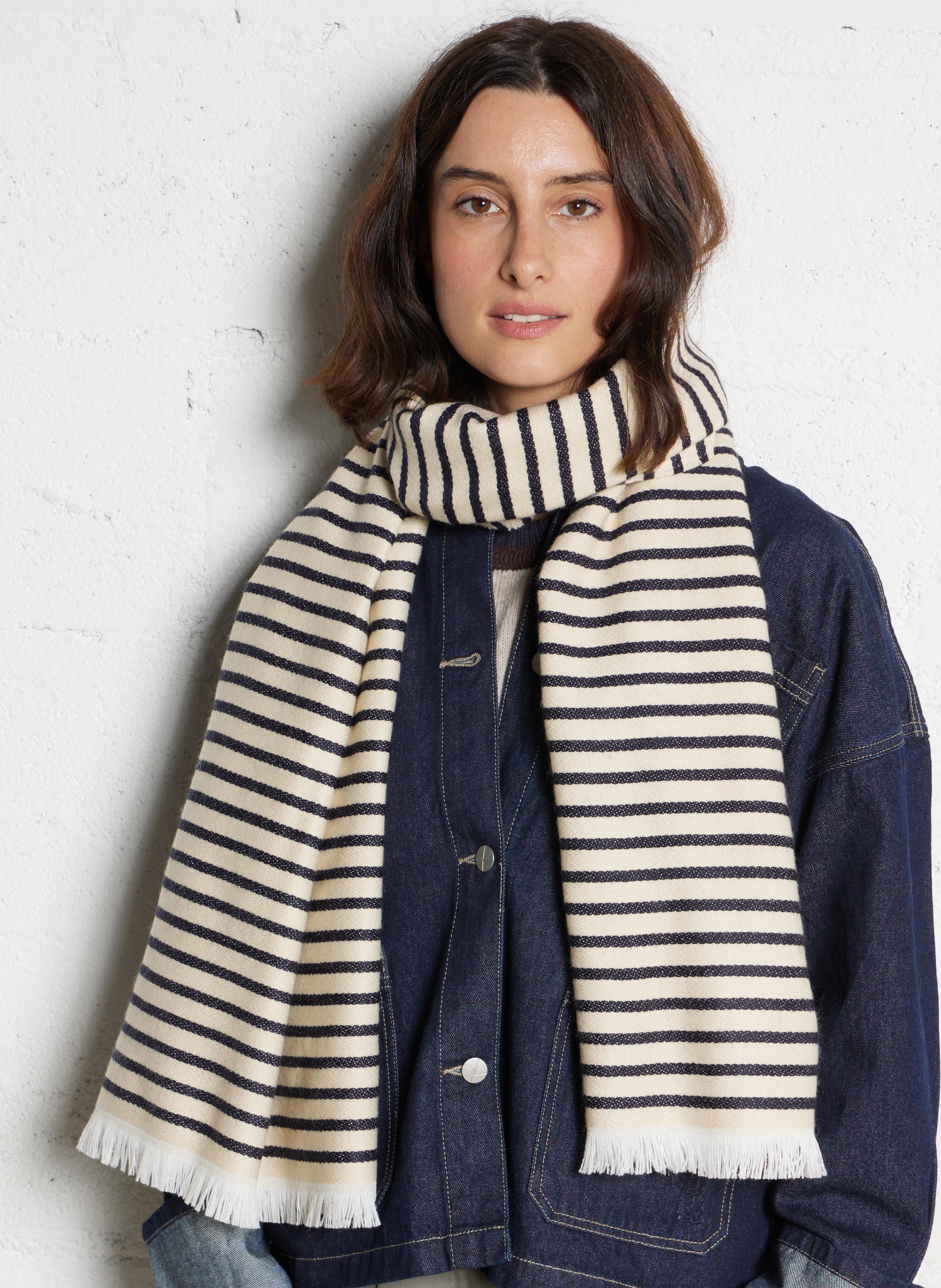 Striped scarf AU PRINTEMPS PARIS Beige