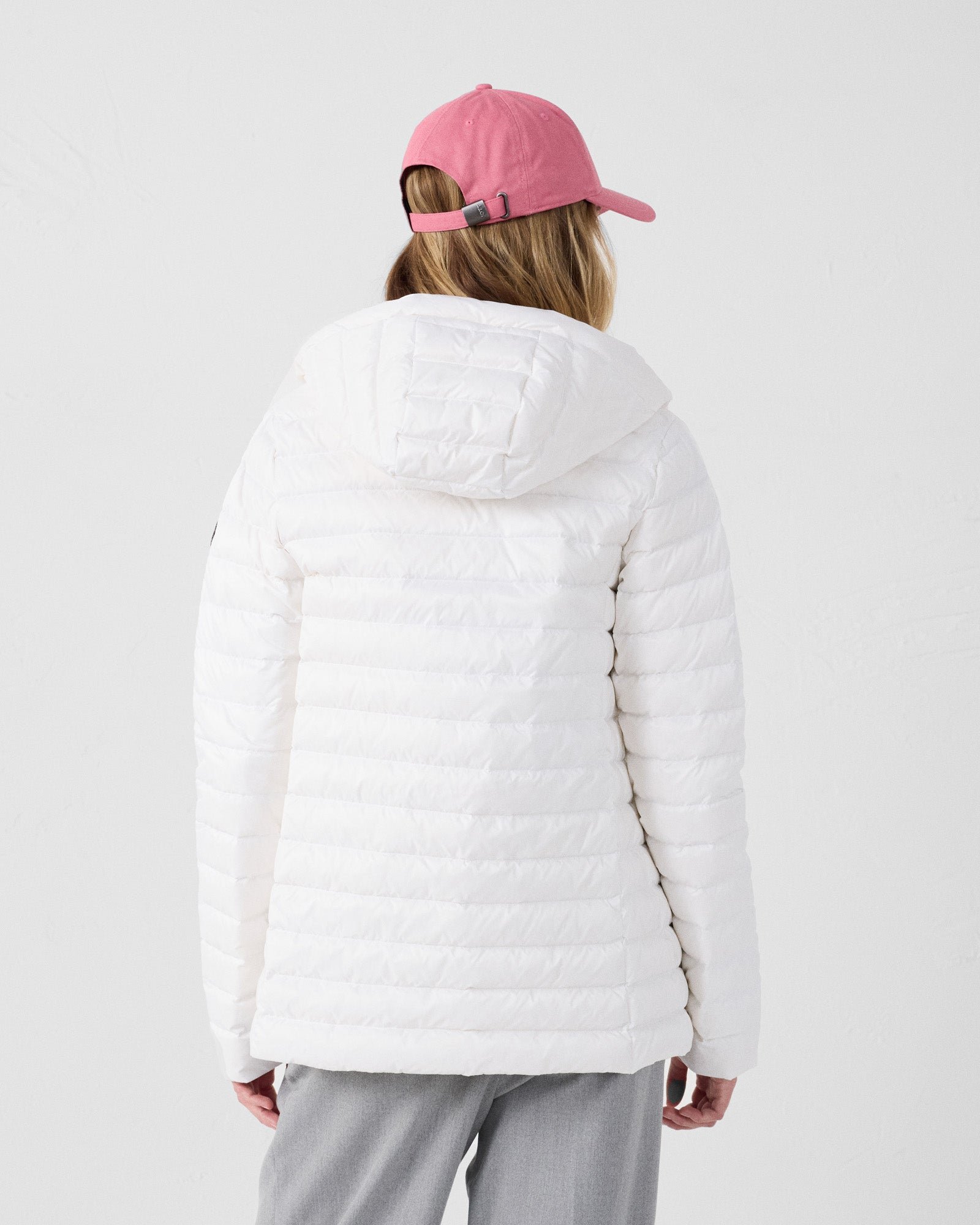 Mid-length puffer jacket Claudie JOTT White