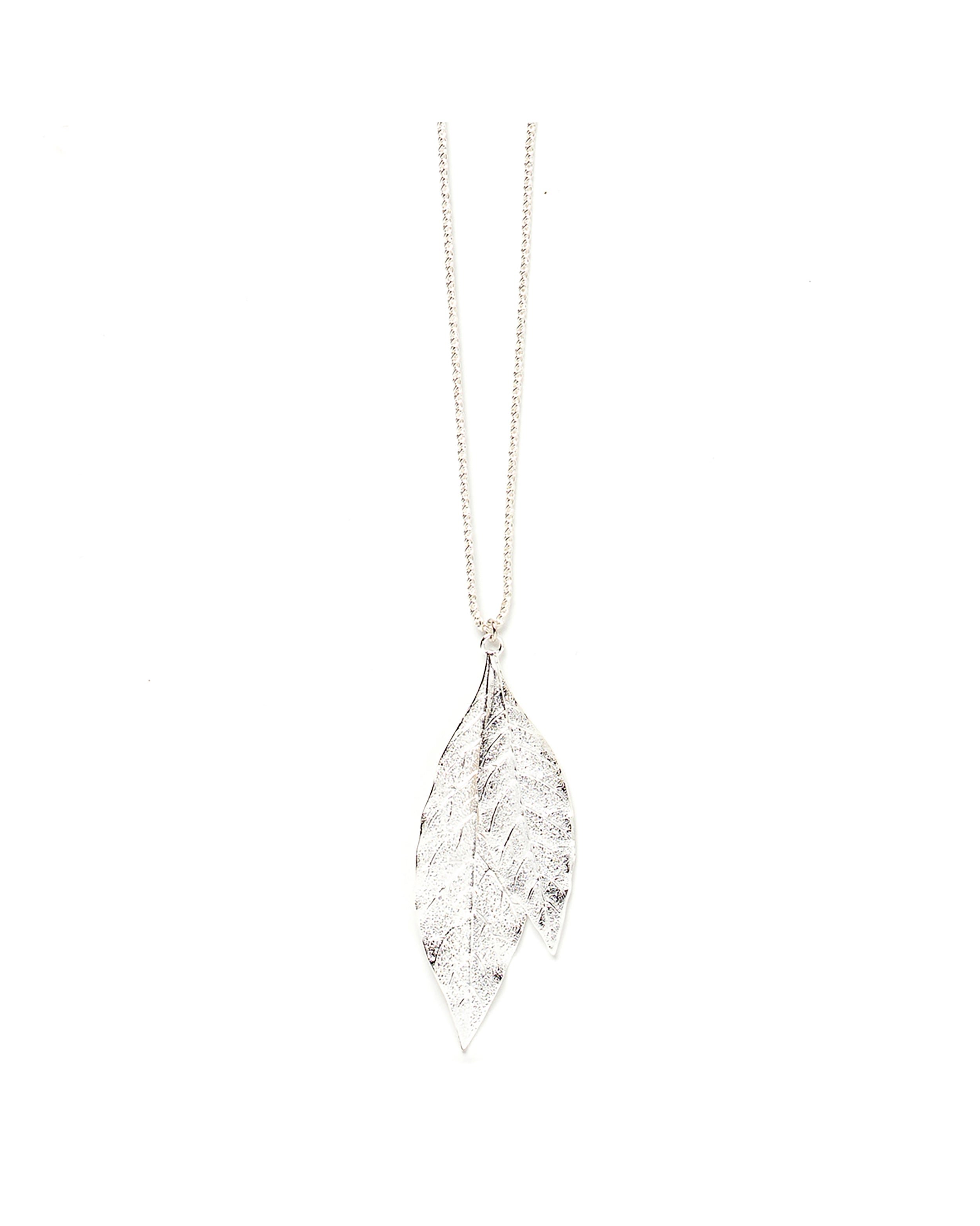 Gold-plated leaf long necklace MONSIEUR SIMONE