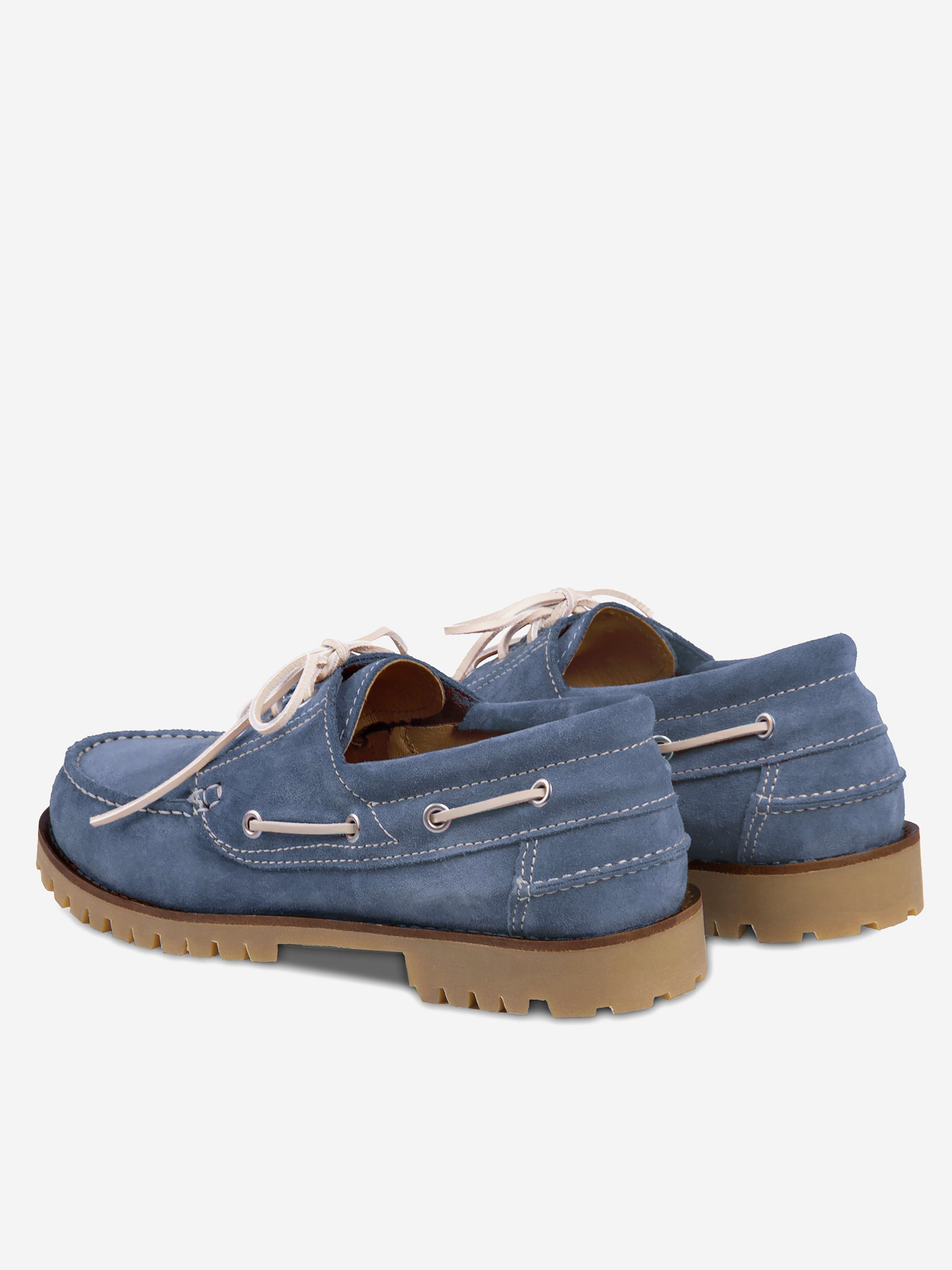 Milo suede leather boat shoes JULES & JENN Blue