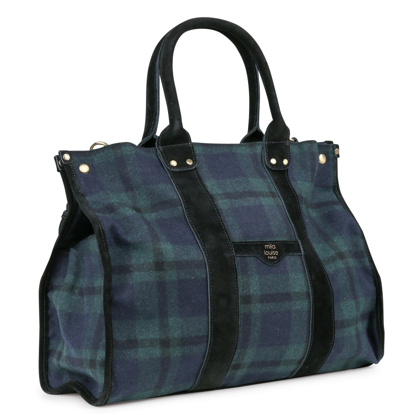 Leren shopper MILA LOUISE Blauw