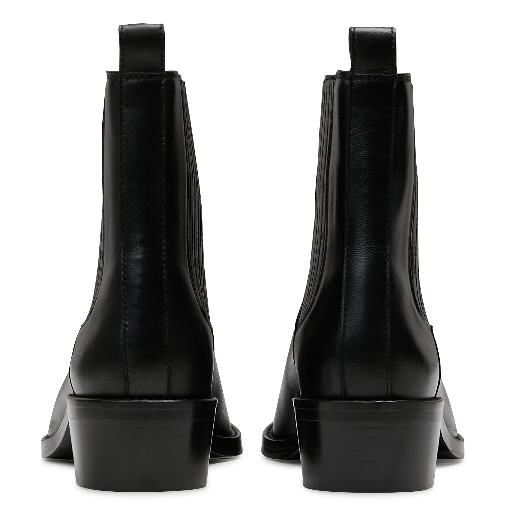 Bottines à élastiques esprit santiag en cuir BOBBIES Noir