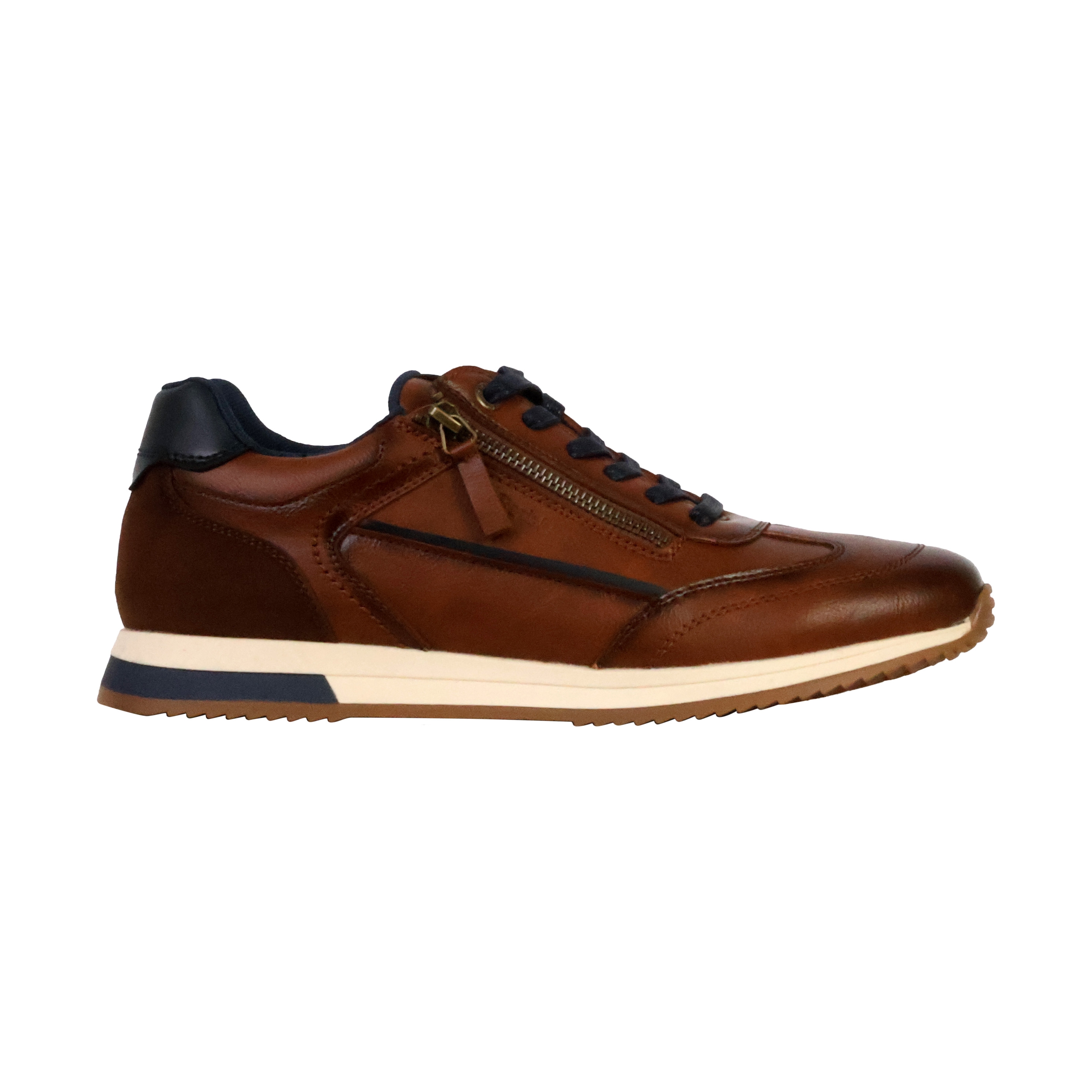 Low lace-up sneaker laken REDSKINS Brown