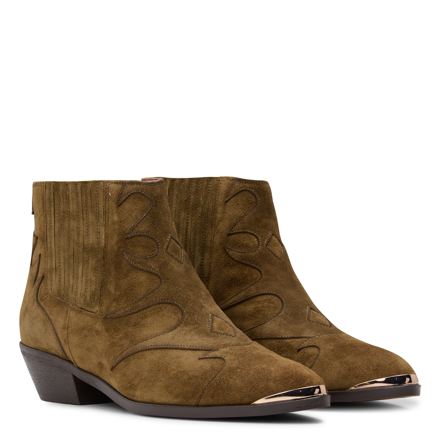 Suède enkellaarzen TORAL Green