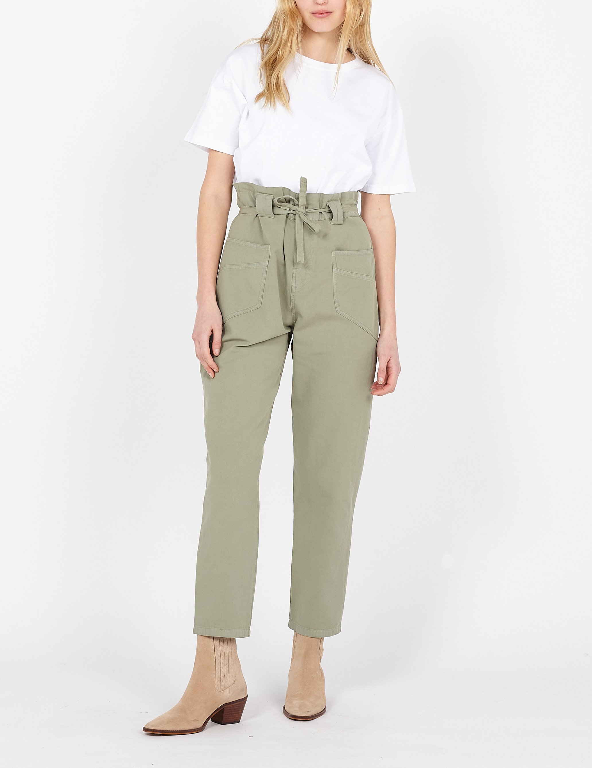 Tee-shirt ample col rond en coton  AMERICAN VINTAGE Blanc