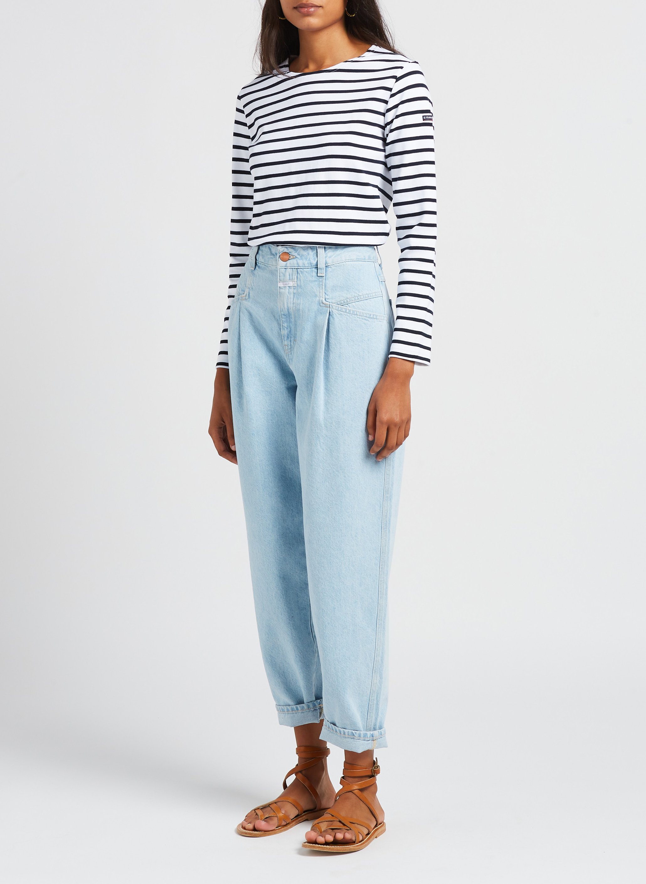 Matrosenshirt aus Baumwolle mit Rundhalsausschnitt ARMOR LUX Weiss