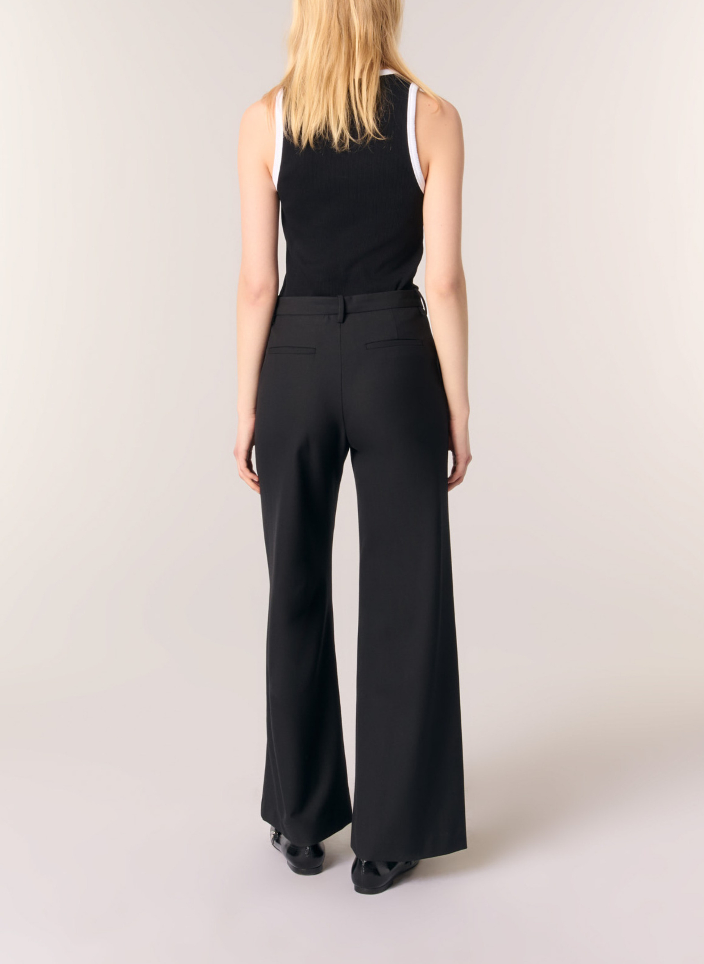 Flared wool-mix pants MAJE Black