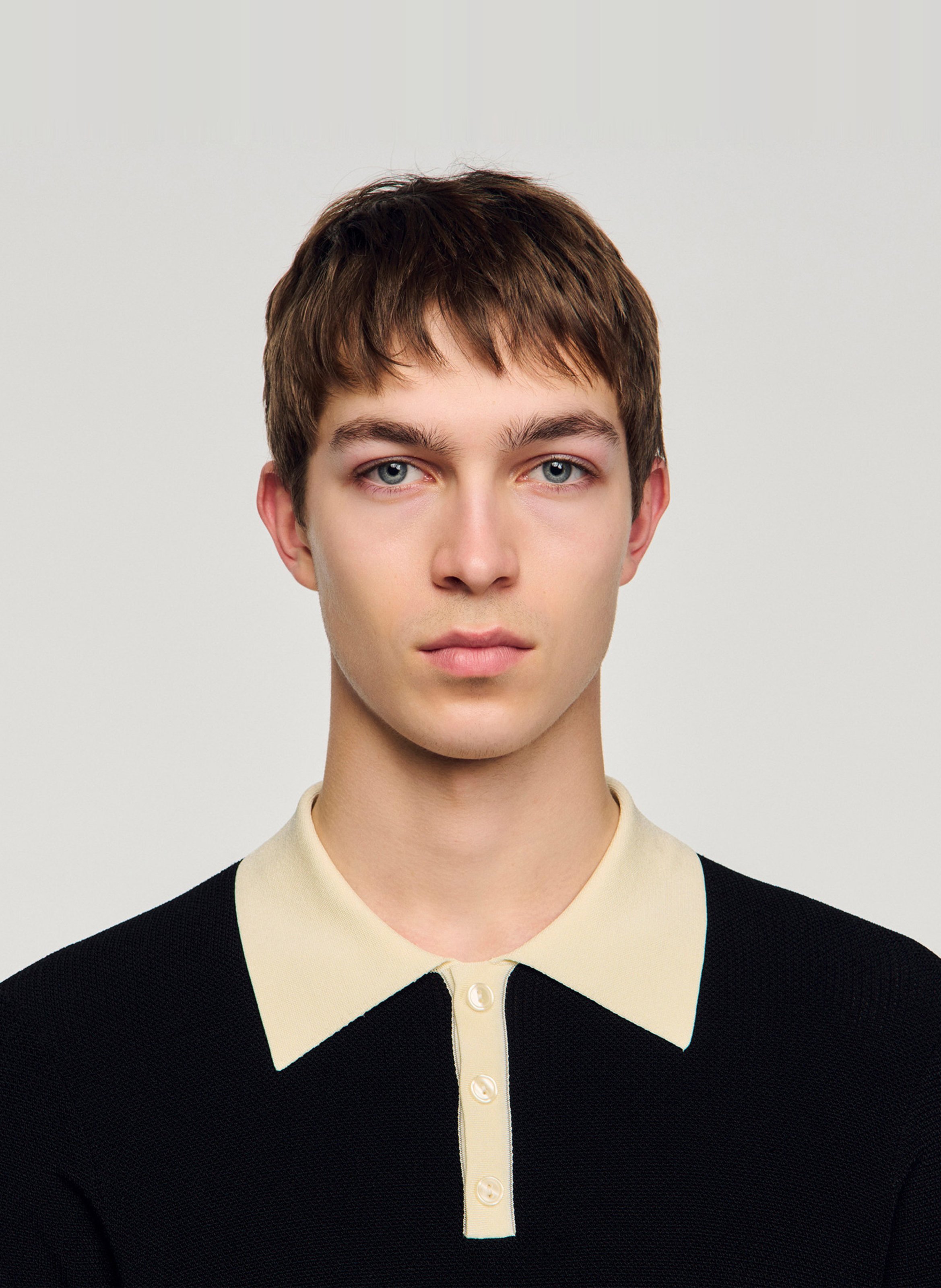 Polo en maille  SANDRO Noir