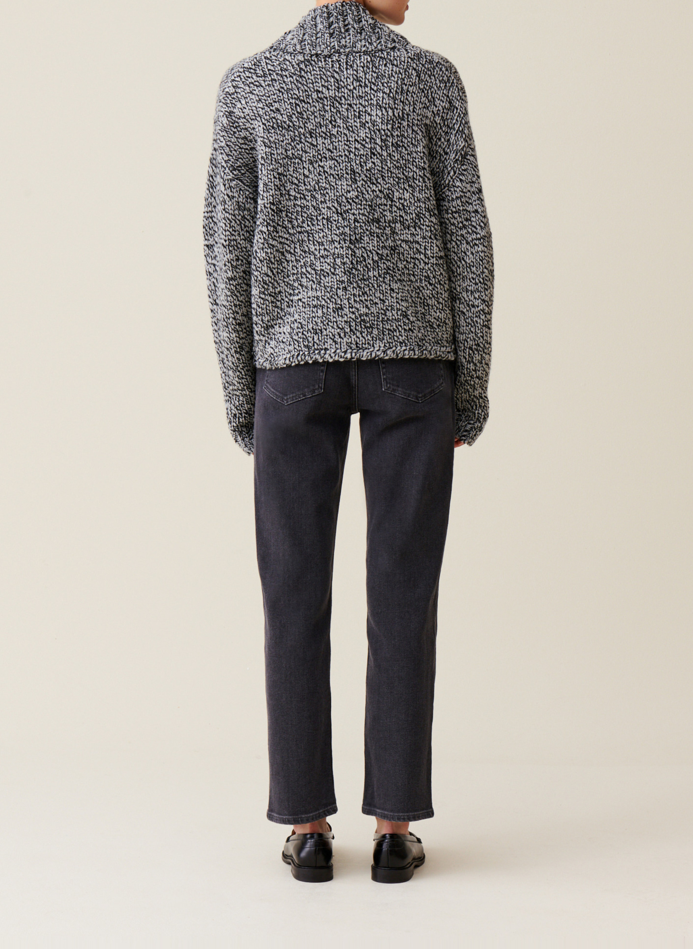 Grober Strickpullover aus Wollmischung CLAUDIE PIERLOT Grau