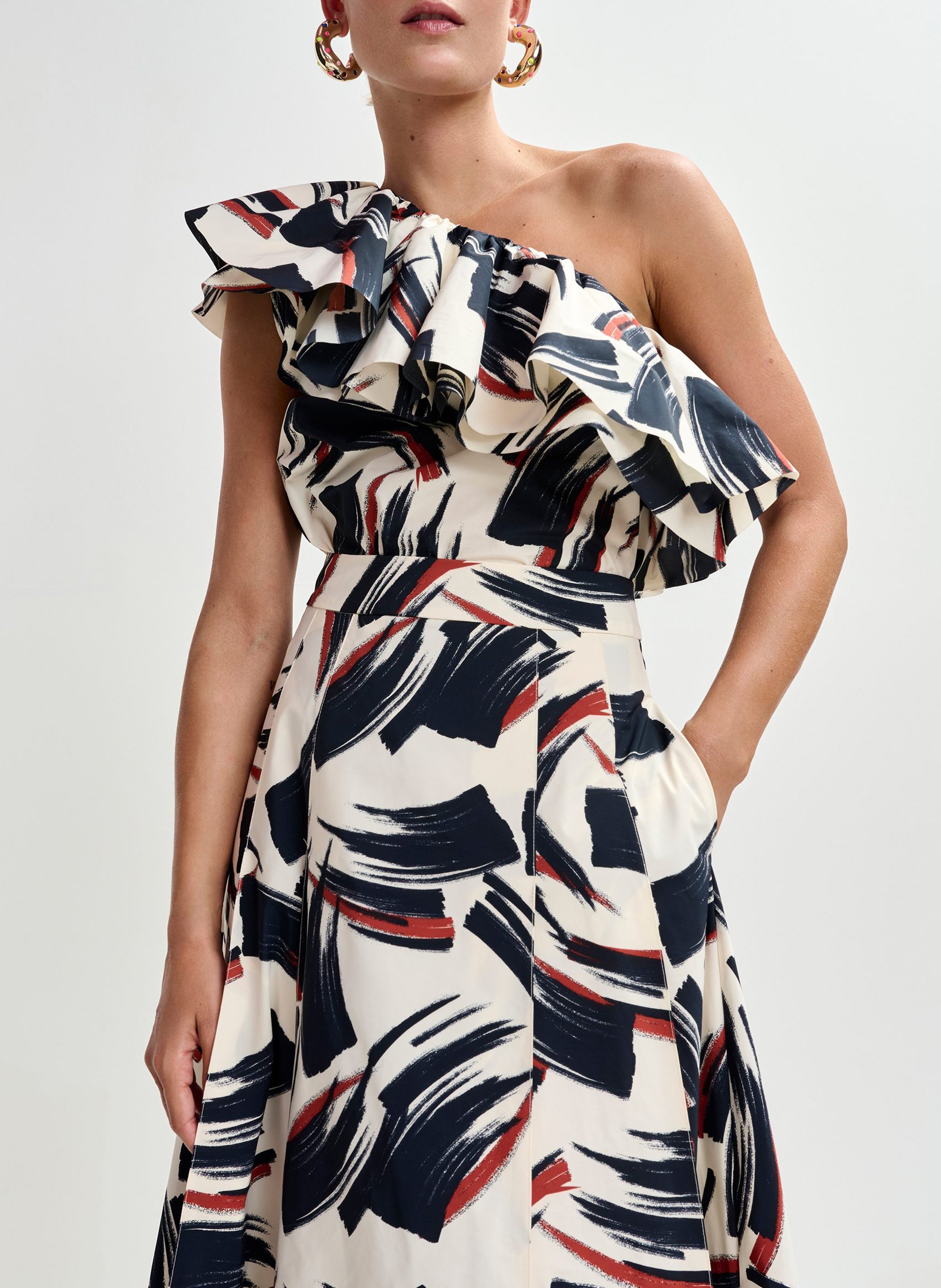 Top asymétrique imprimé ESSENTIEL ANTWERP Multicolore