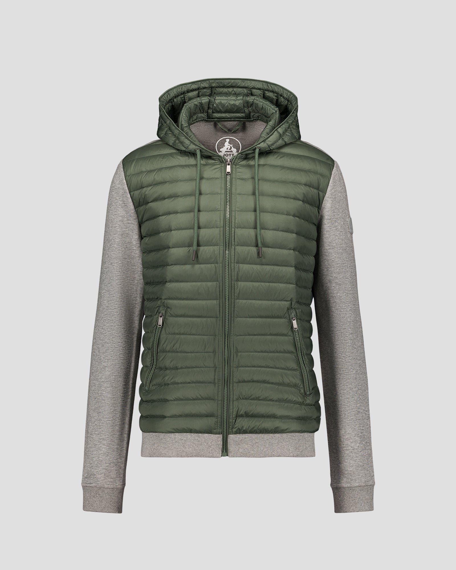 Two-material hooded gummy jacket 2.0 JOTT Green