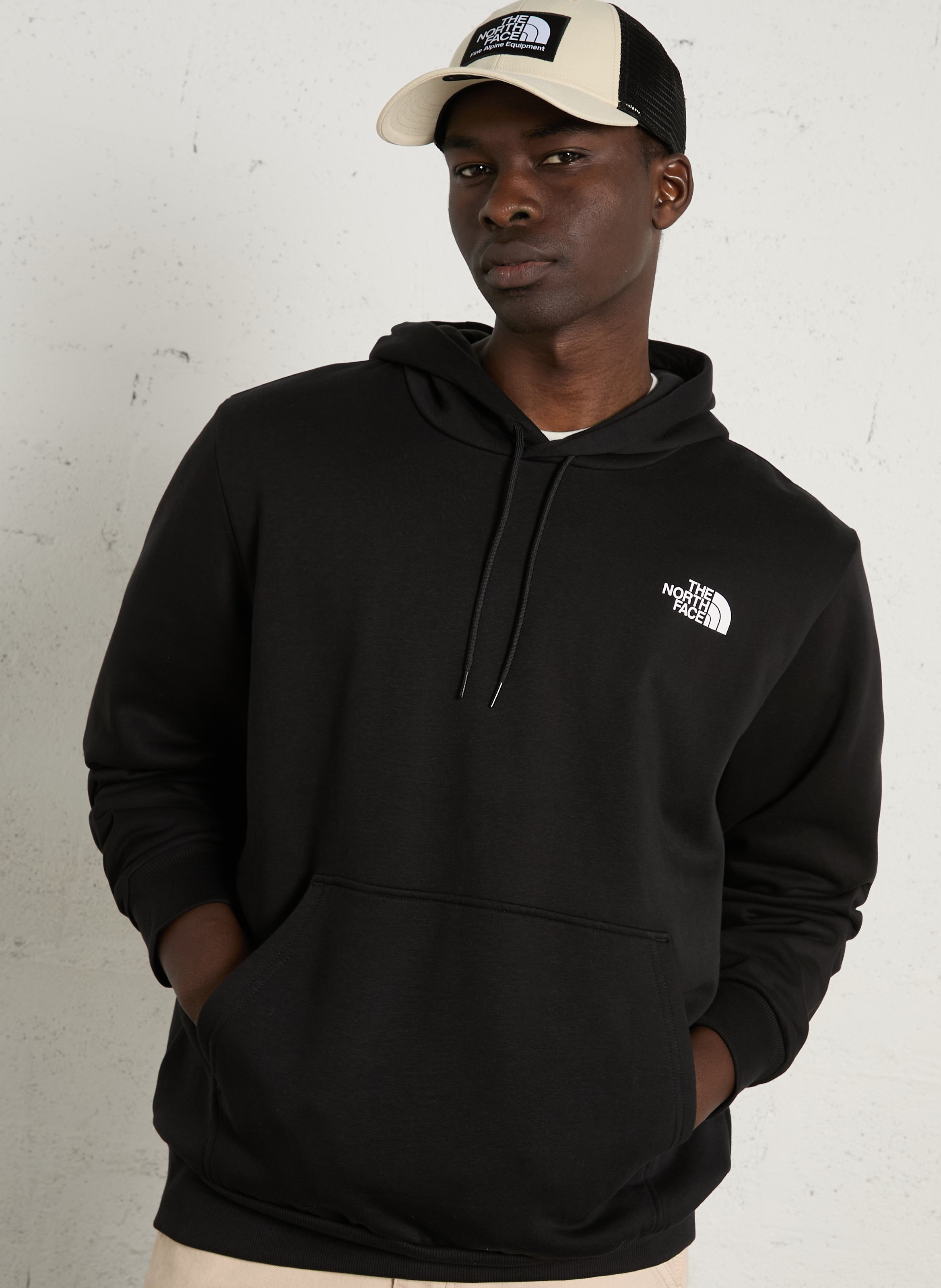 Bedruckter Kapuzenpullover aus Baumwollmischung THE NORTH FACE Schwarz