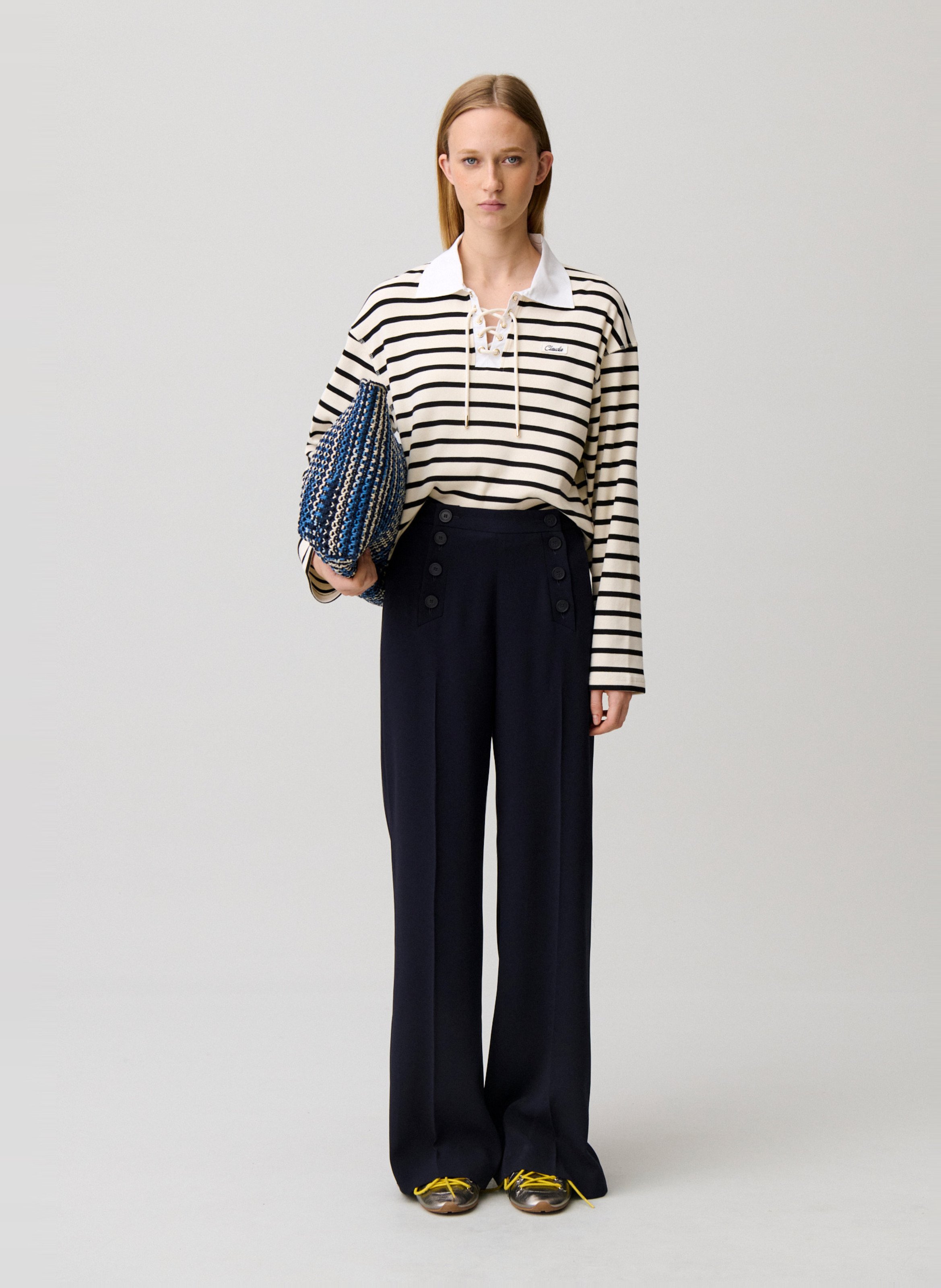 Pantalon droit CLAUDIE PIERLOT Bleu