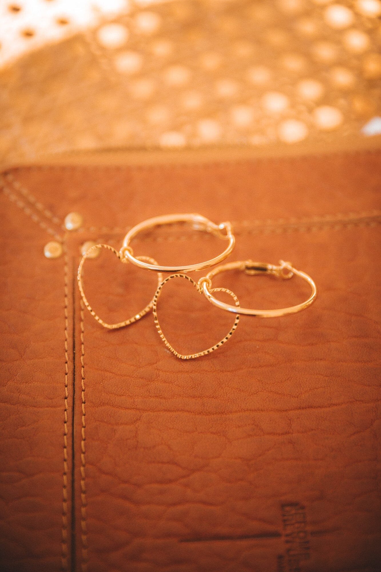 Small heart-shaped gold-plated hoop earrings MONSIEUR SIMONE Silver