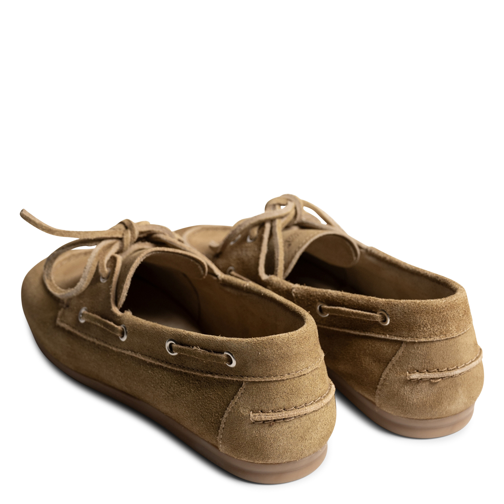 Leather boat shoes POSA Beige