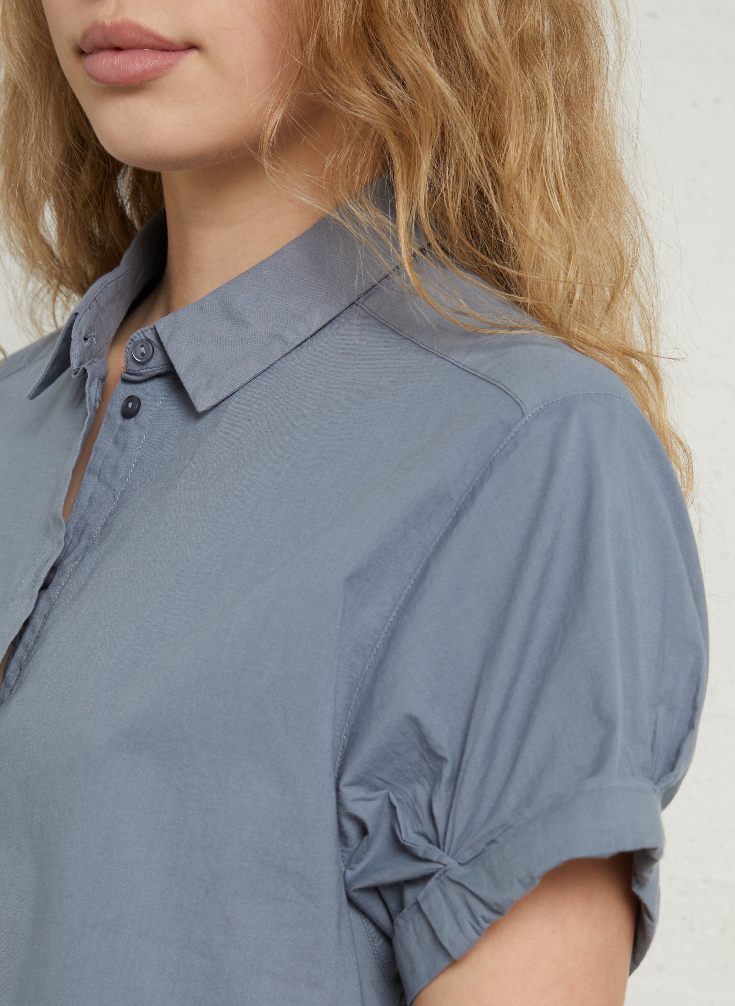 Chemise col classique manches contrastantes en coton SUD EXPRESS Blue