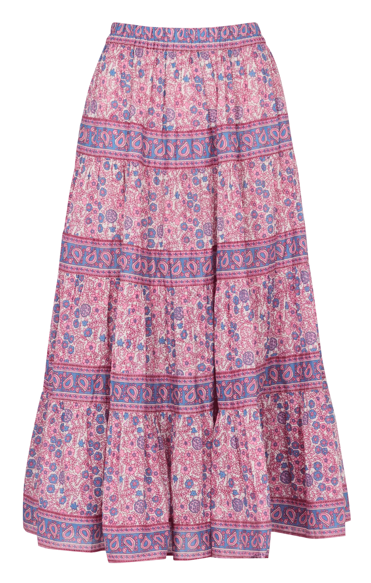 Lange rok van bedrukte katoen PETITE MENDIGOTE Beige