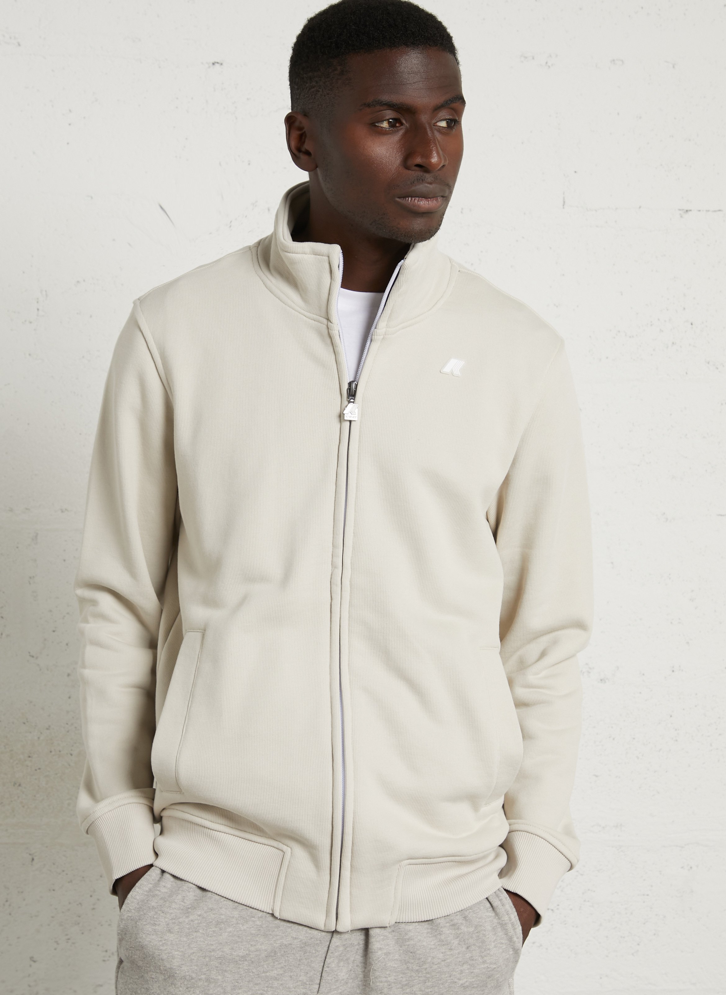 Sweat col montant en coton mélangé K-WAY