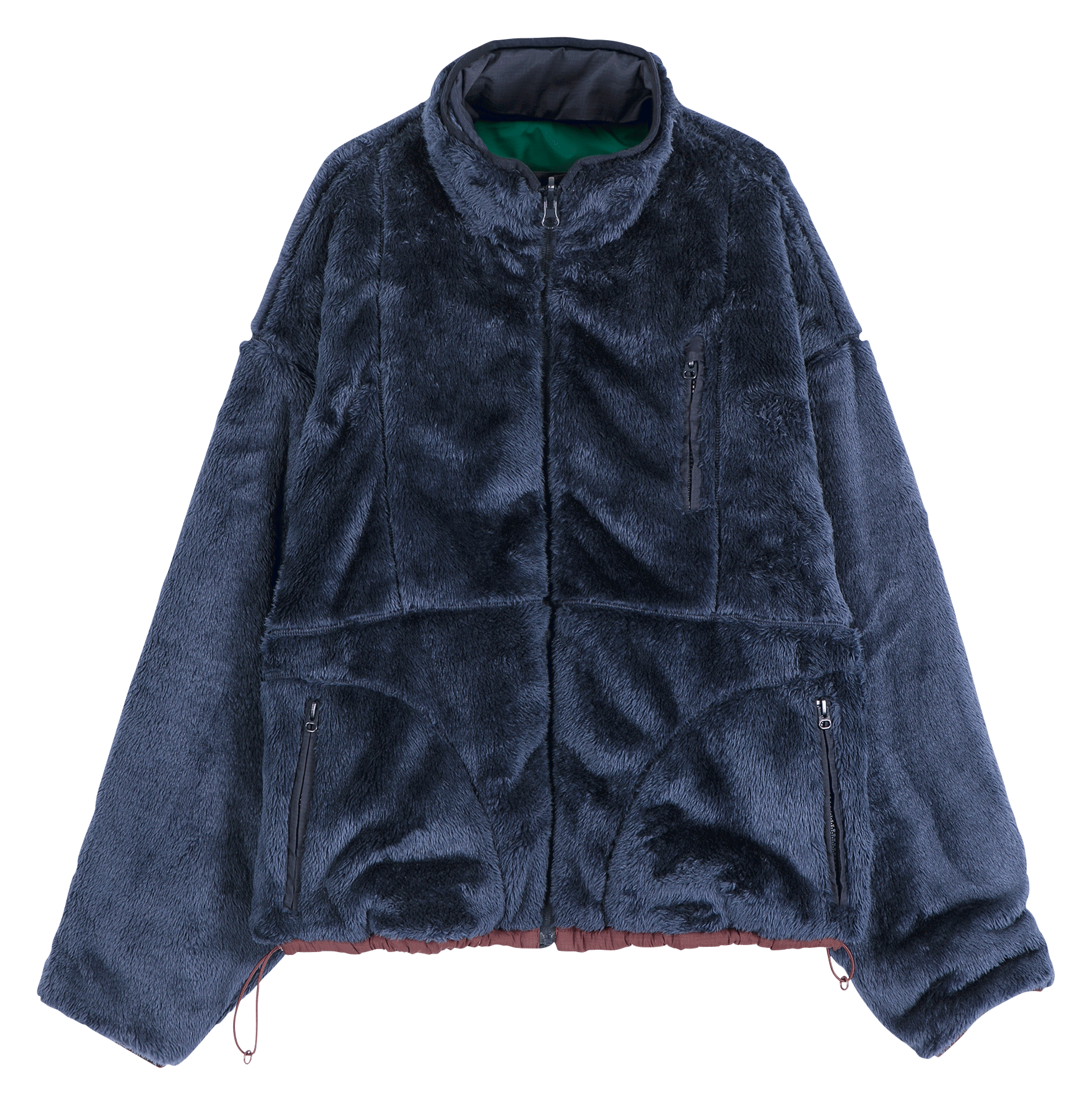 Omkeerbare color block jas met opstaande kraag BOBO CHOSES Bruin