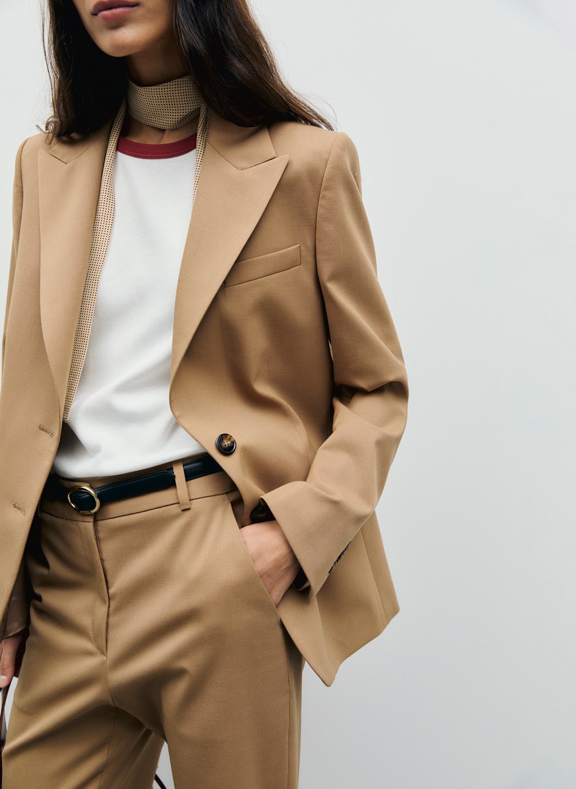 Veste tailleur droite GERARD DAREL Marron