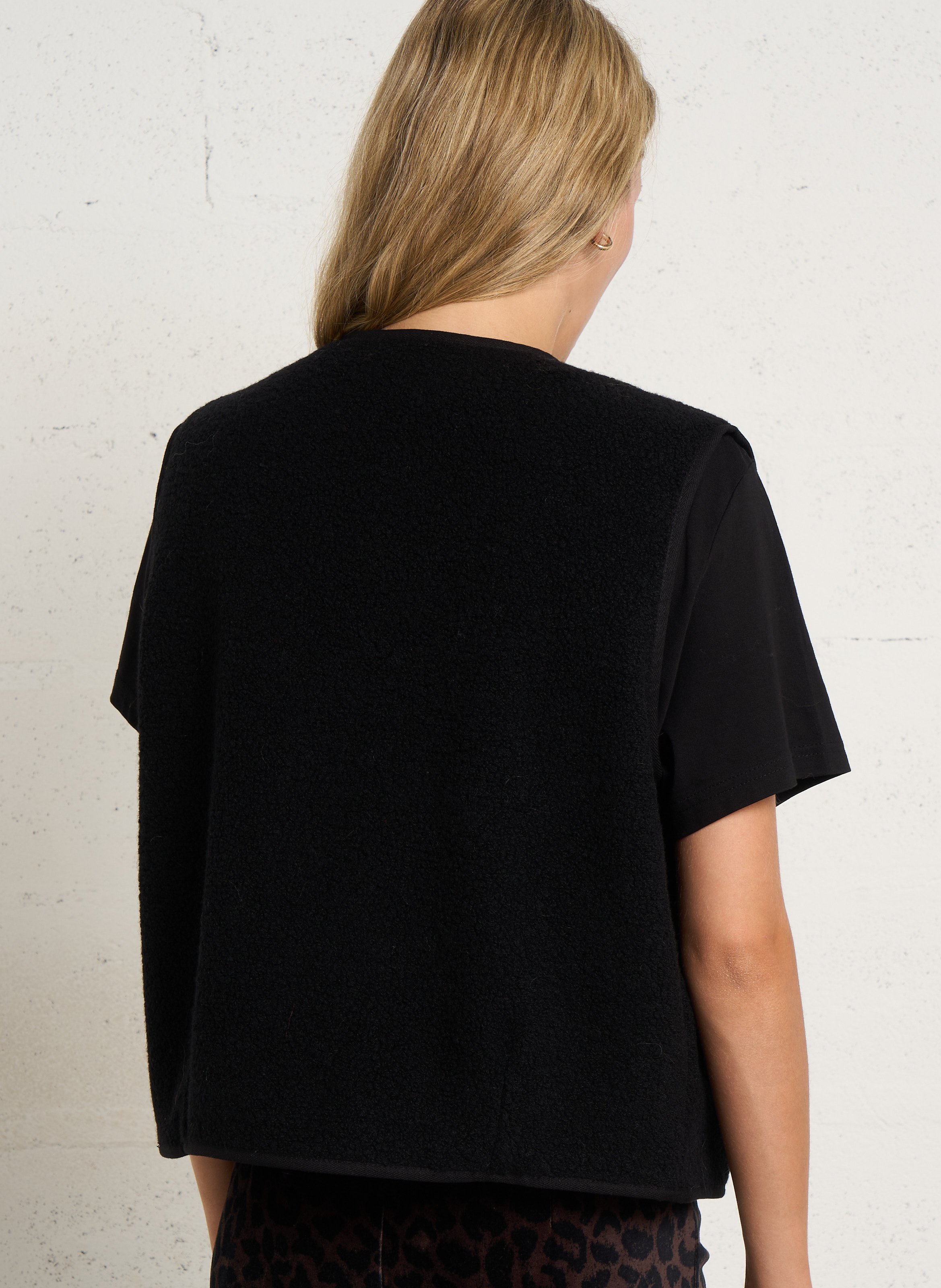 Oversized wool-blend jacket  DES PETITS HAUTS Black