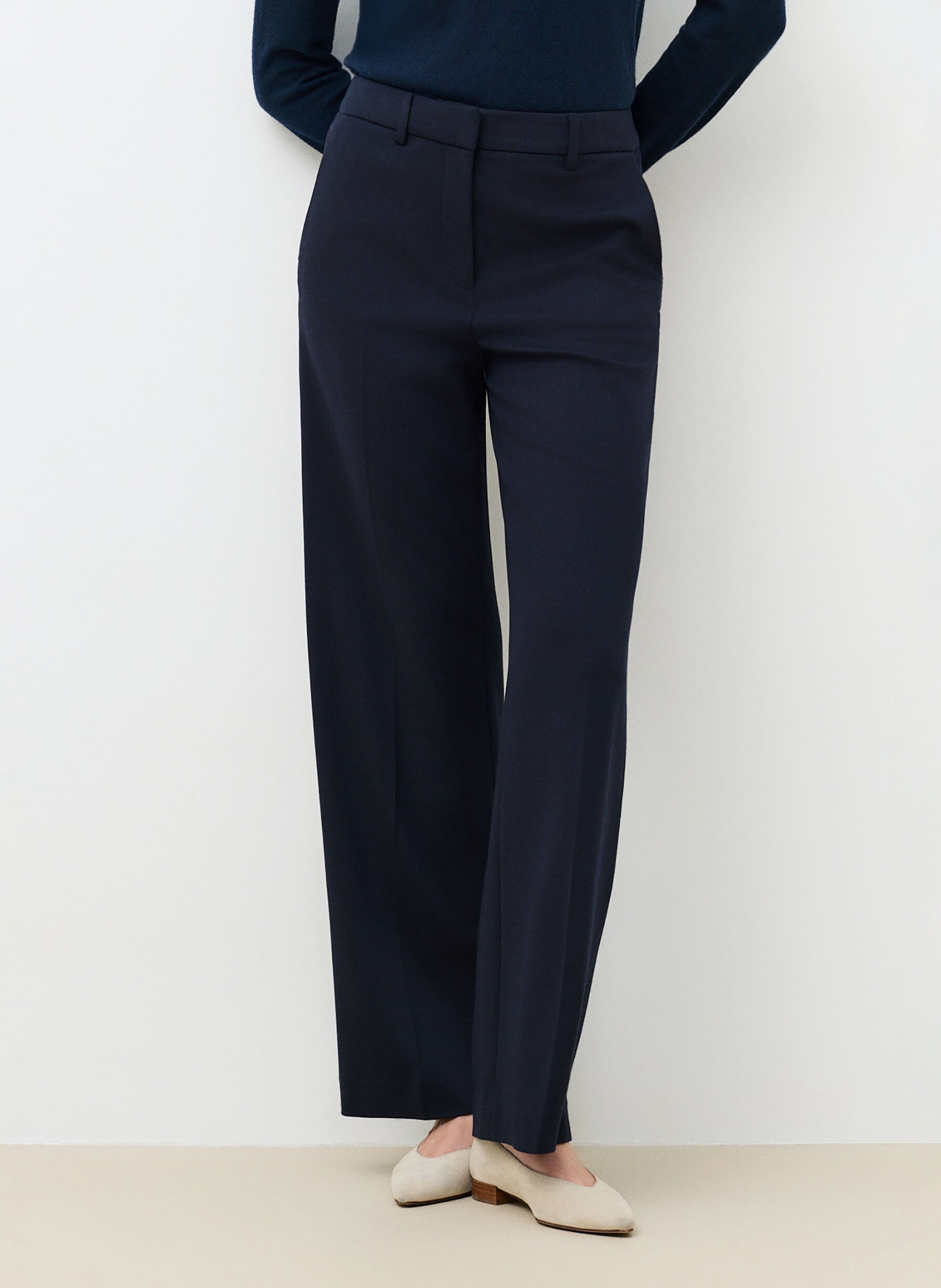 Pantalon droit  CAROLL Bleu