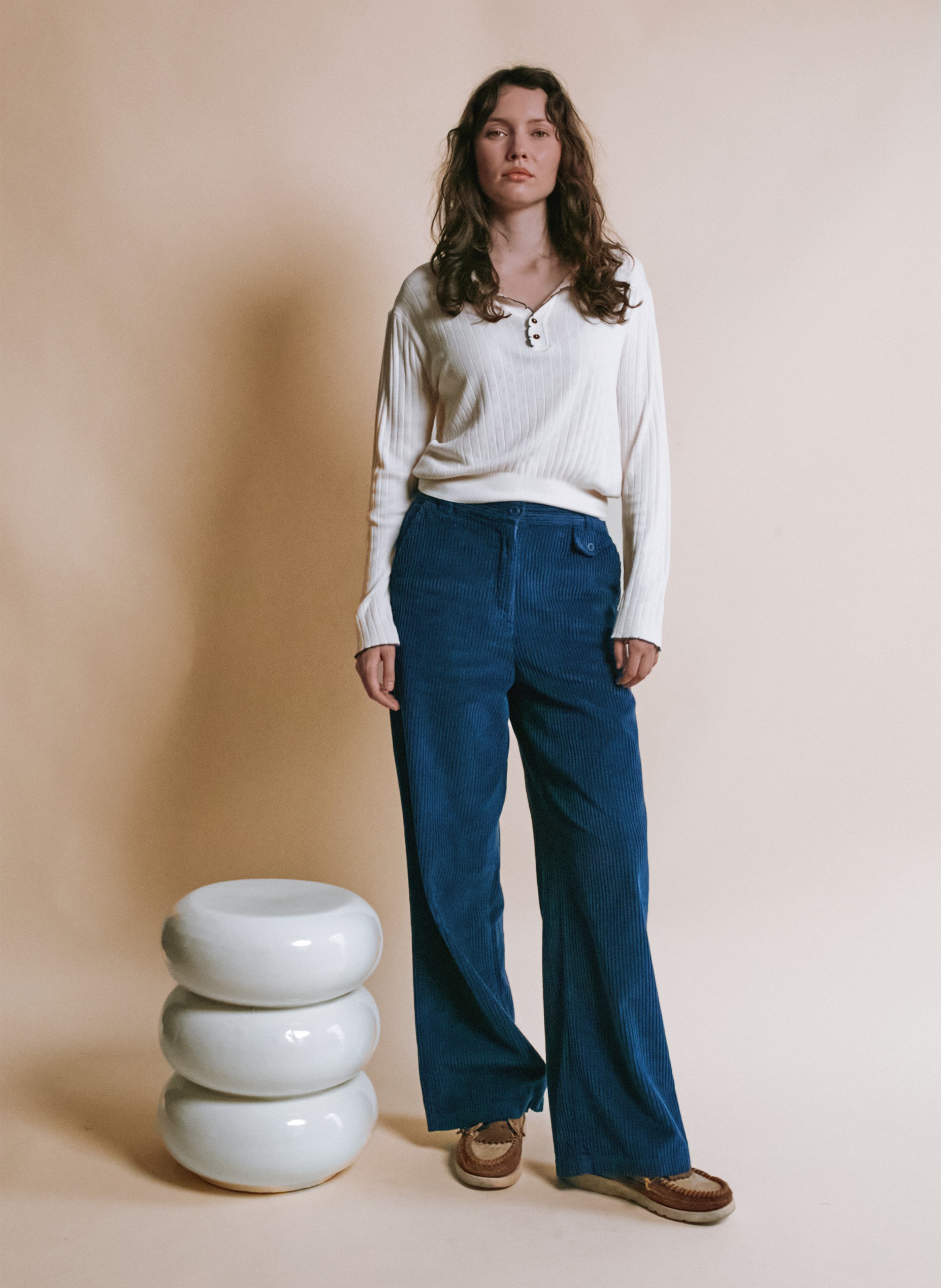 Bedrucktes Trapez-Top aus Baumwolle EMILE ET IDA Beige