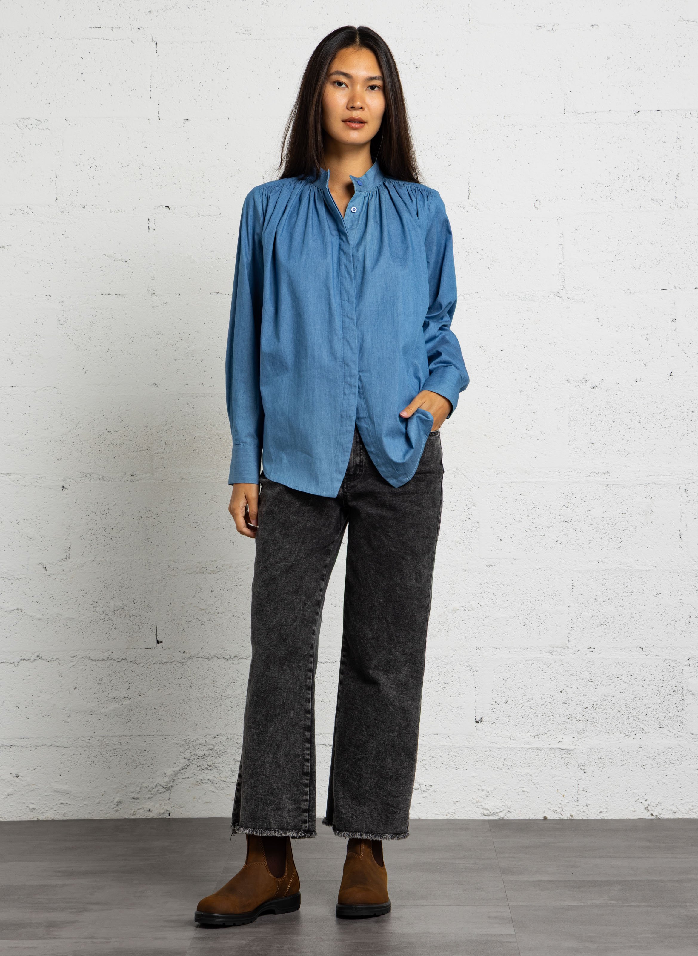 Gerade geschnittene Jeans aus Baumwollmischgewebe PLEASE Schwarz