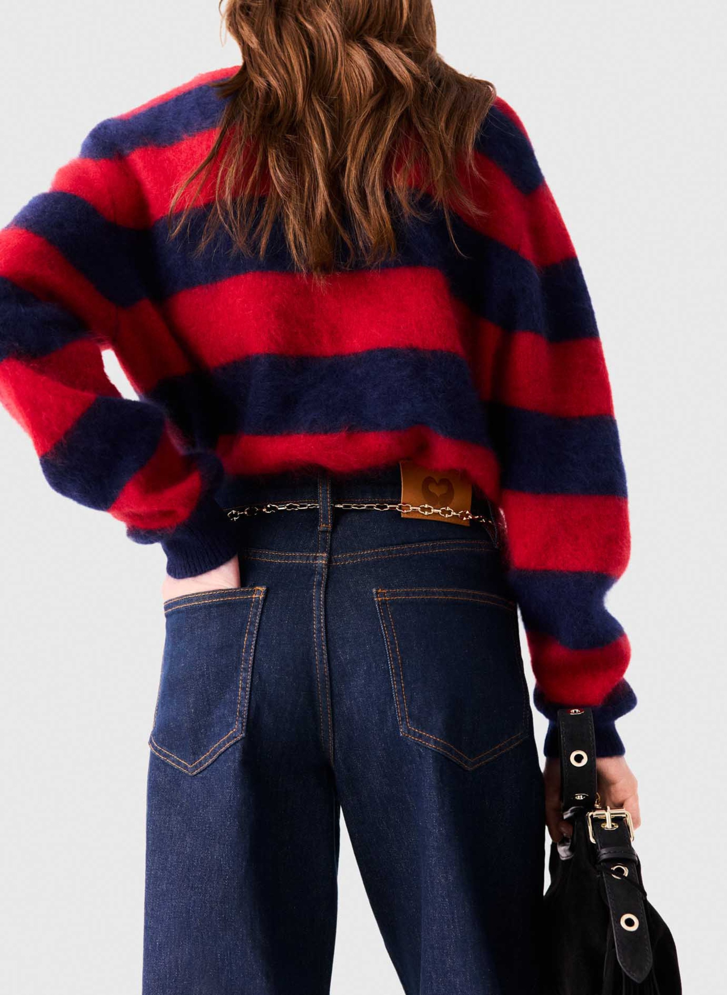 Cotton-blend straight-leg jeans MAJE Blue