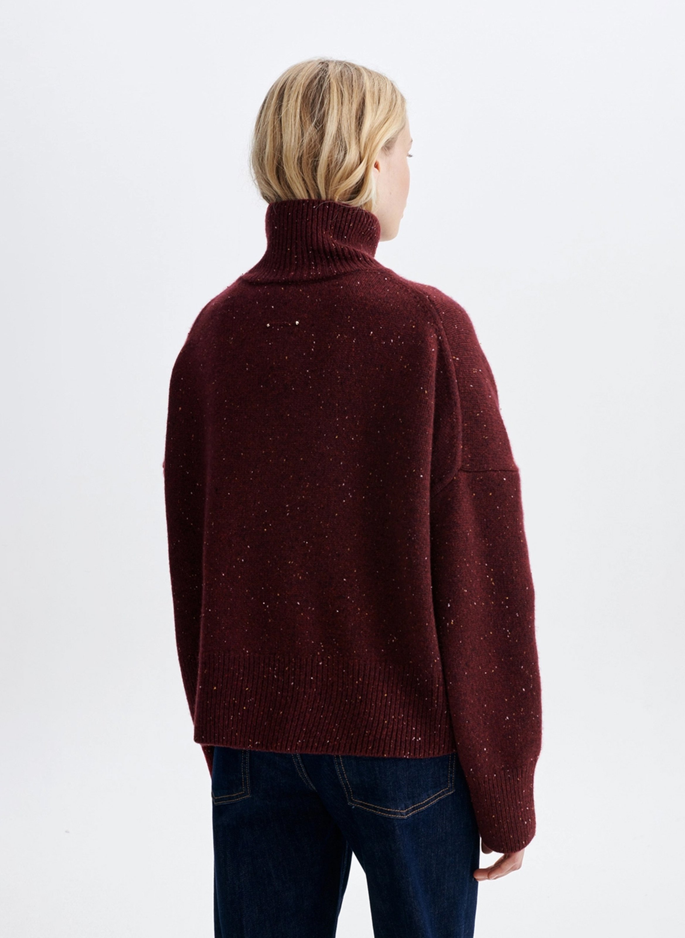 Weiter Kaschmirpullover mit Stehkragen VANESSA BRUNO Violett